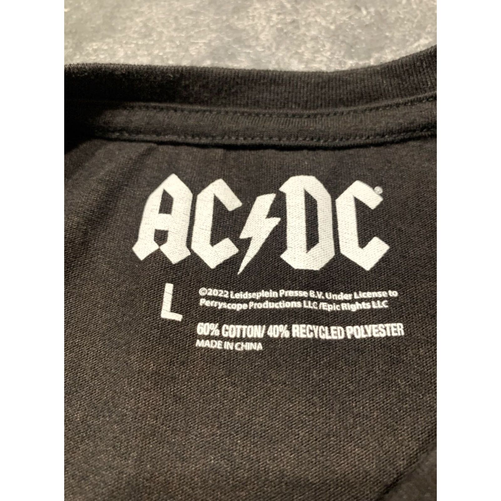 Vintage AC DC Shirt Large Black Crew Neck T-Shirt Short Sleeve Rock Band 70s Mens Size US L / EU 52-54 / 3 - 3 Thumbnail
