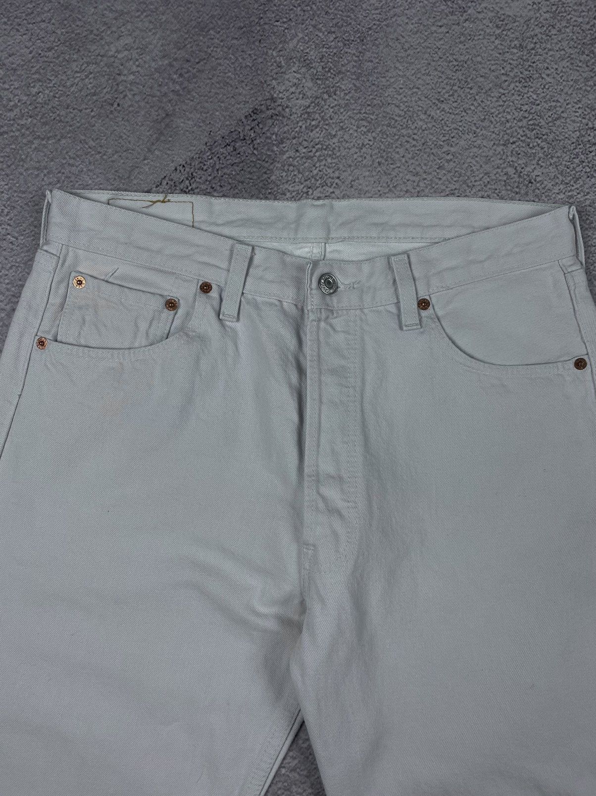 Levi's × Vintage Levis 501 Vintage White Jeans Size US 32 / EU 48 - 3 Thumbnail