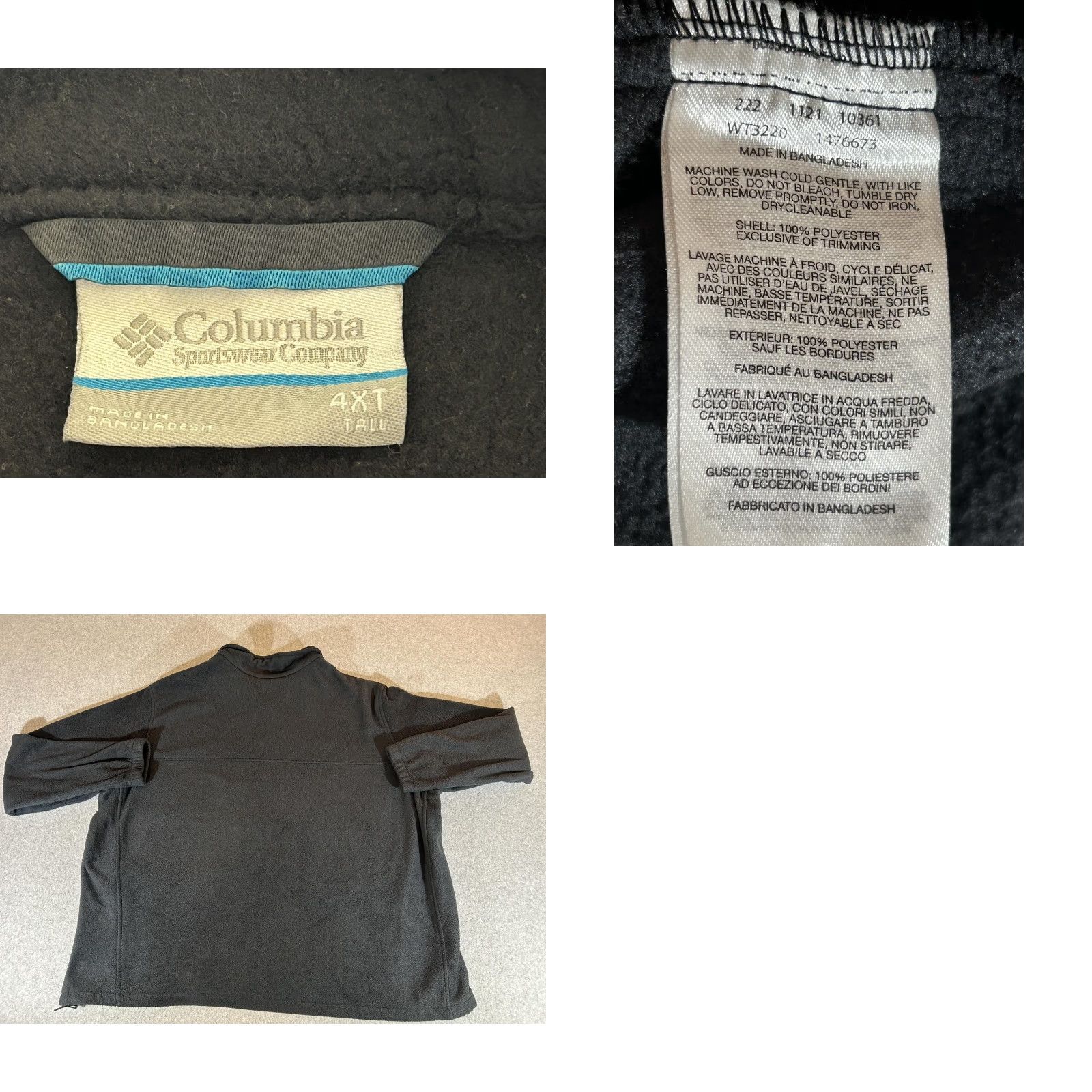 Vintage Columbia Jacket Mens 4XLT Tall Black Fleece Zip Steens Mountain 2.0 Hiking 4XLT Size US XXL / EU 58 / 5 - 8 Thumbnail