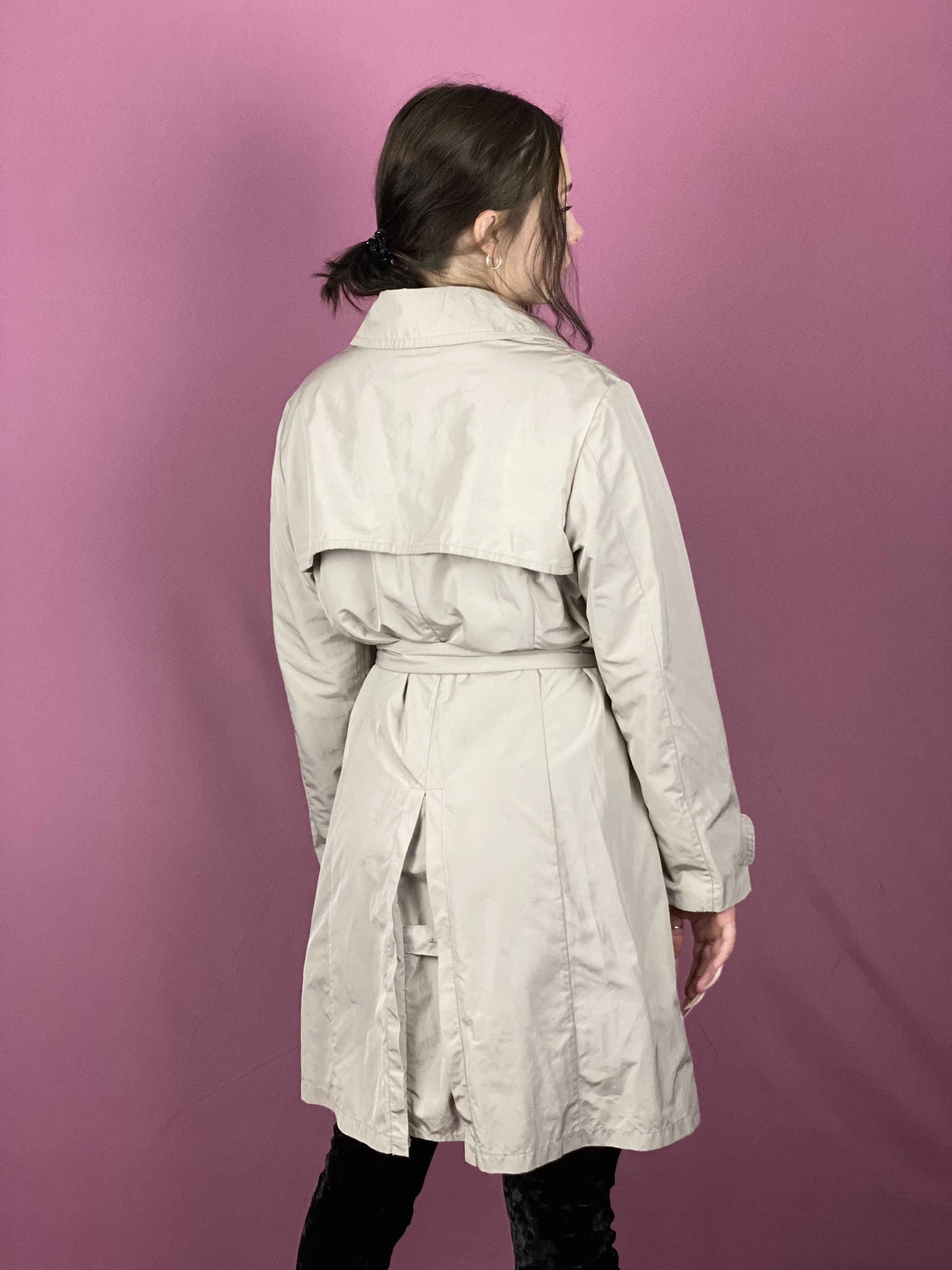 Moncler Moncler Vintage Women's Trench Coat - M Beige Polyester Size M / US 6-8 / IT 42-44 - 3 Thumbnail