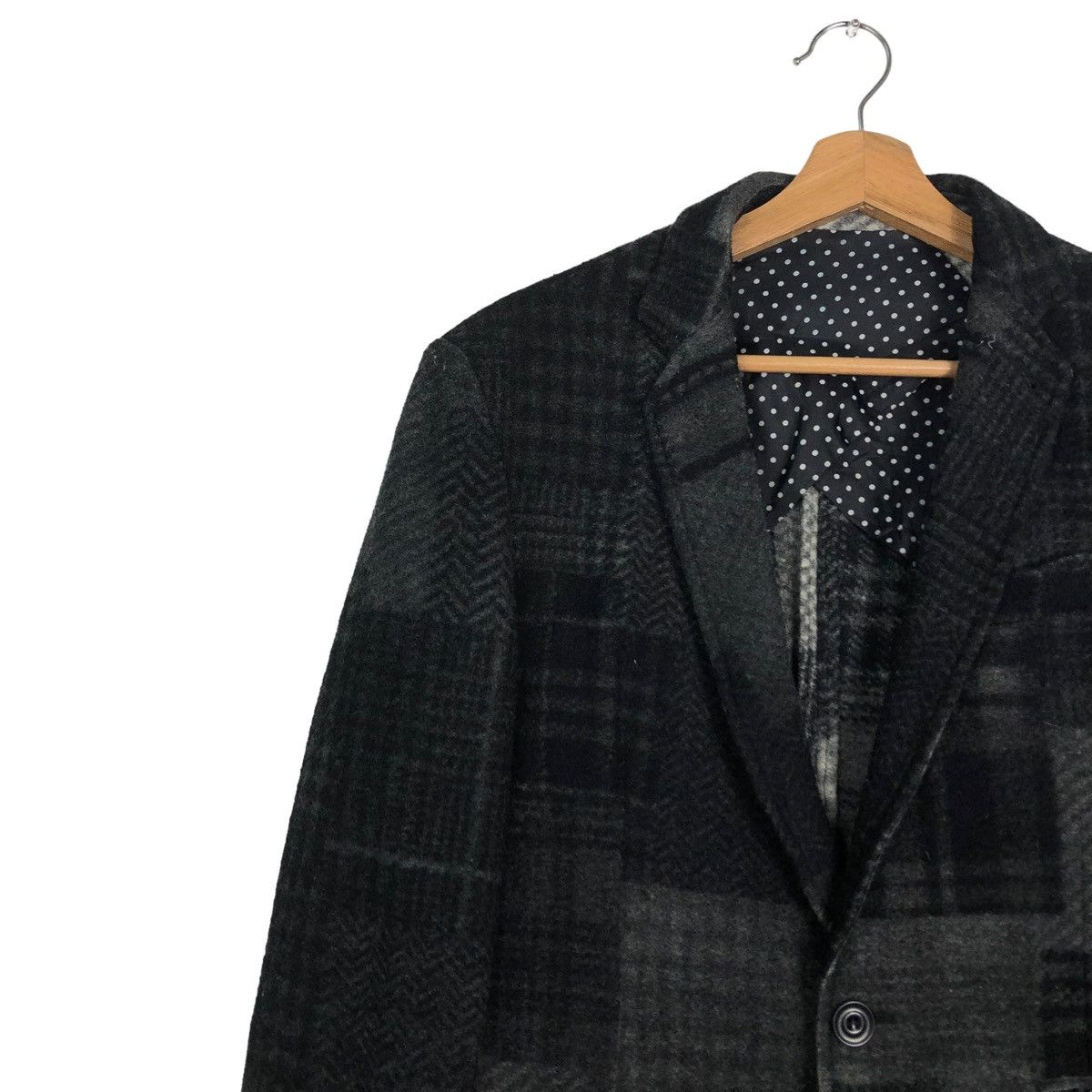 Vintage 🔥VTG J-NI-TY PATCHWORK BIKER JACKET WOOL JUNYA WATANABE Size US S / EU 44-46 / 1 - 7 Thumbnail