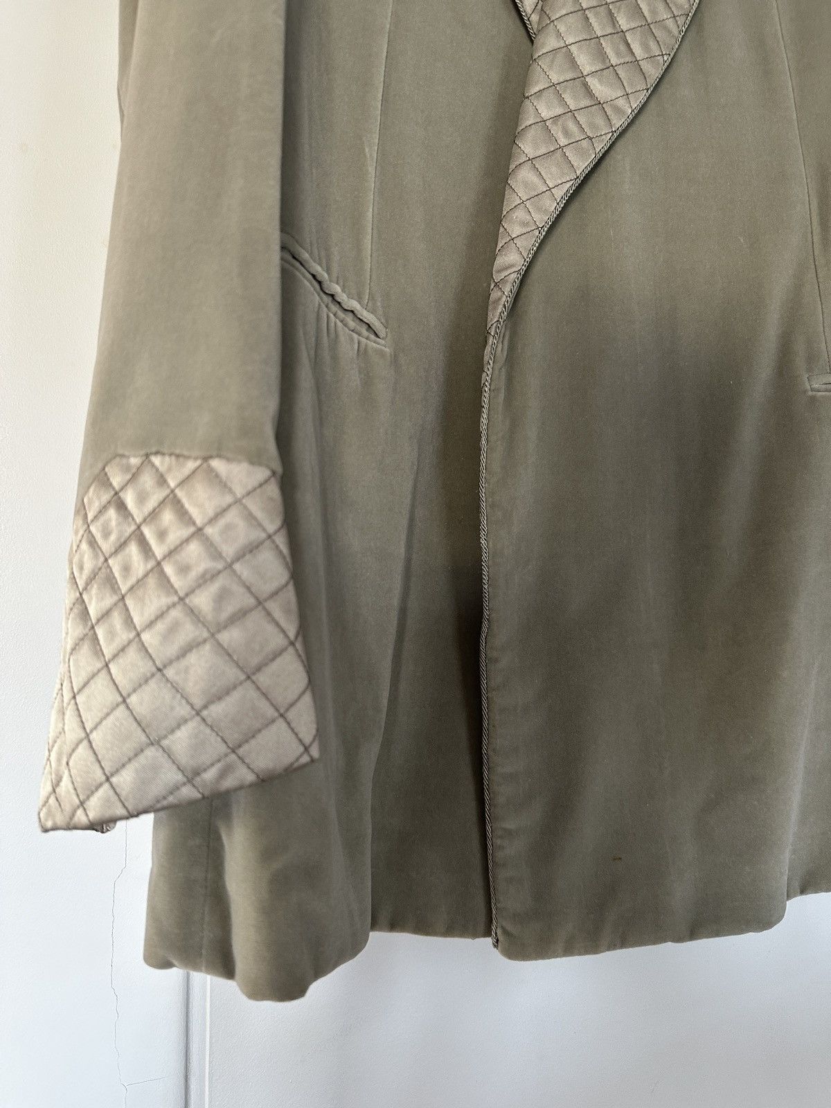 Gucci Gucci by Tom Ford sage velvet blazer Size 46R - 4 Thumbnail