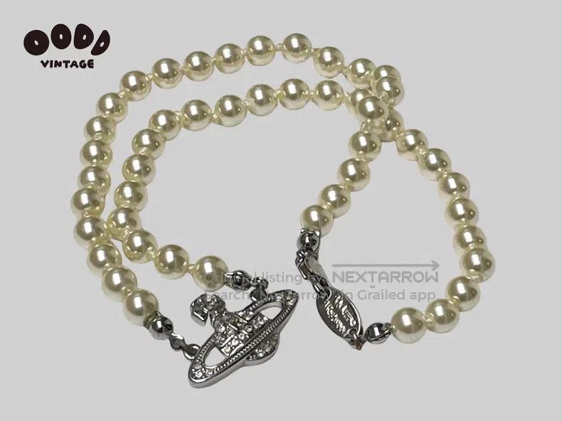 Vivienne Westwood Vivienne Westwood Saturn Pearl Necklace Choker Size ONE SIZE - 2 Thumbnail