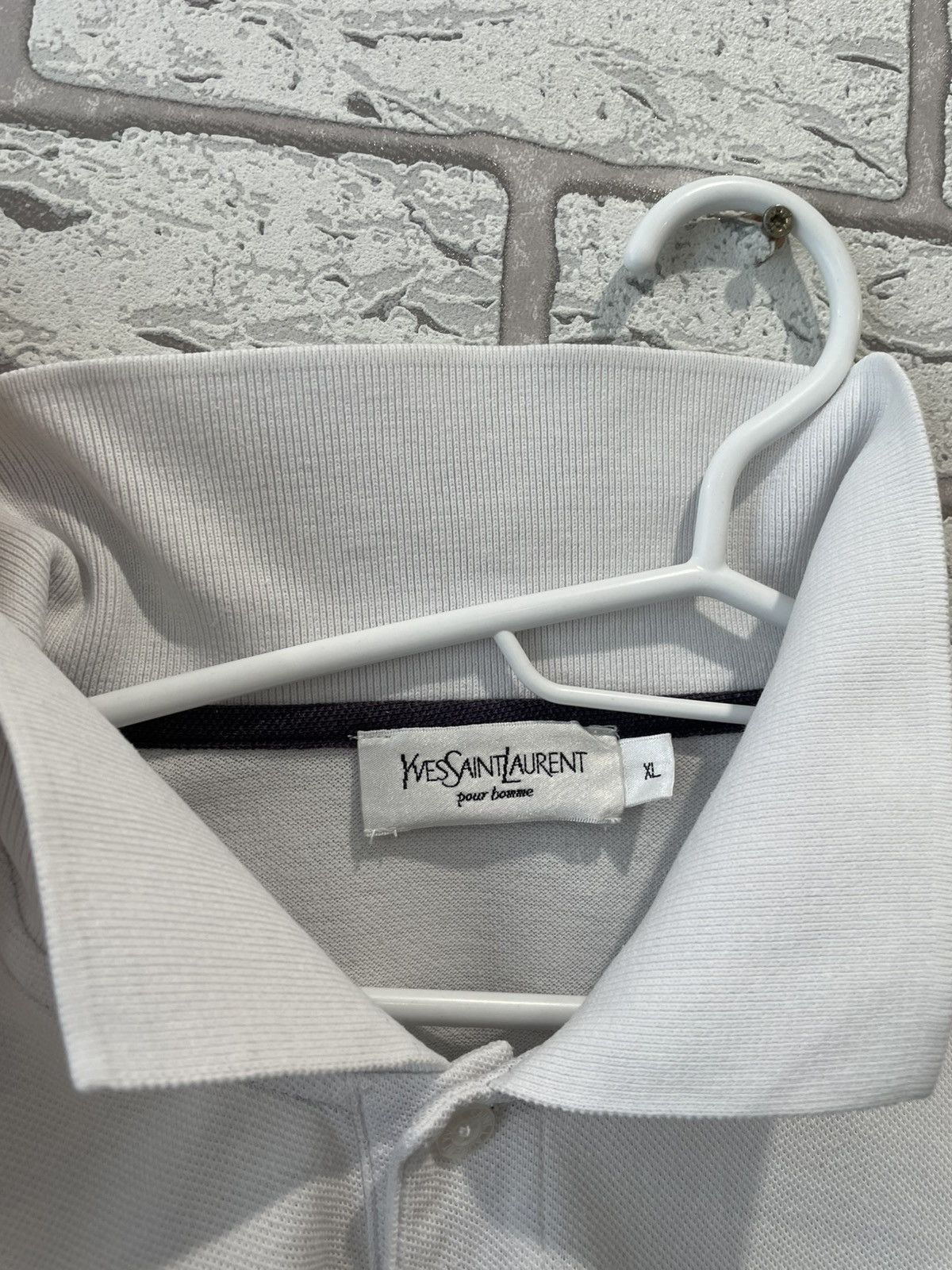 Yves Saint Laurent Yves Saint Laurent YSL Big Logo Polo T Shirt Vintage Tee Size US XL / EU 56 / 4 - 8 Thumbnail