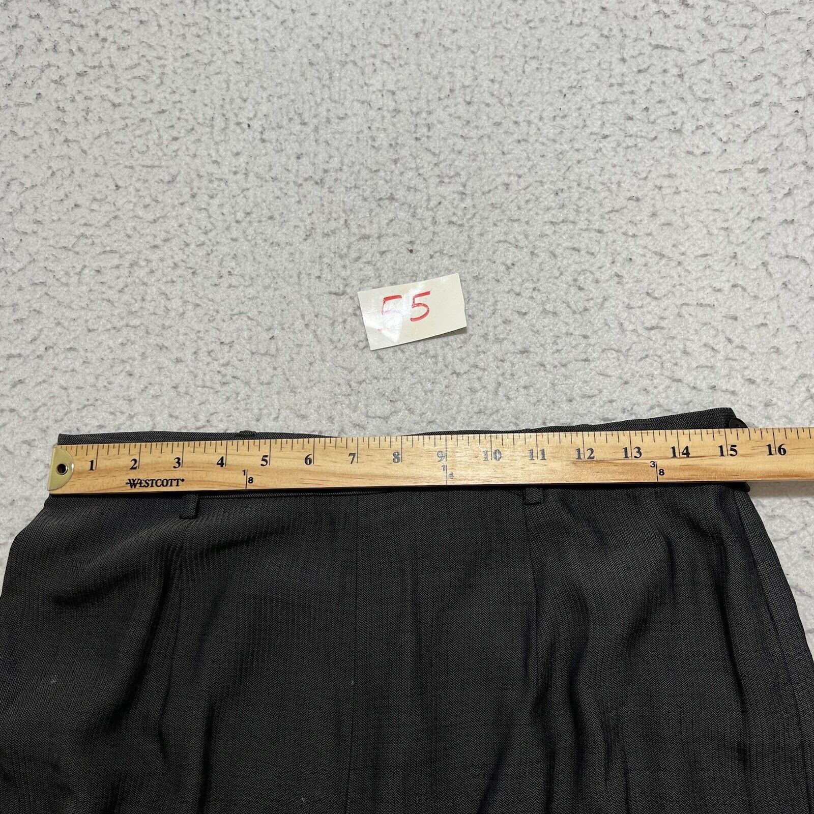 Vintage Carlisle Wool Blend Straight Leg Dress Pants Herringbone Size 34" / US 12 / IT 48 - 9 Thumbnail