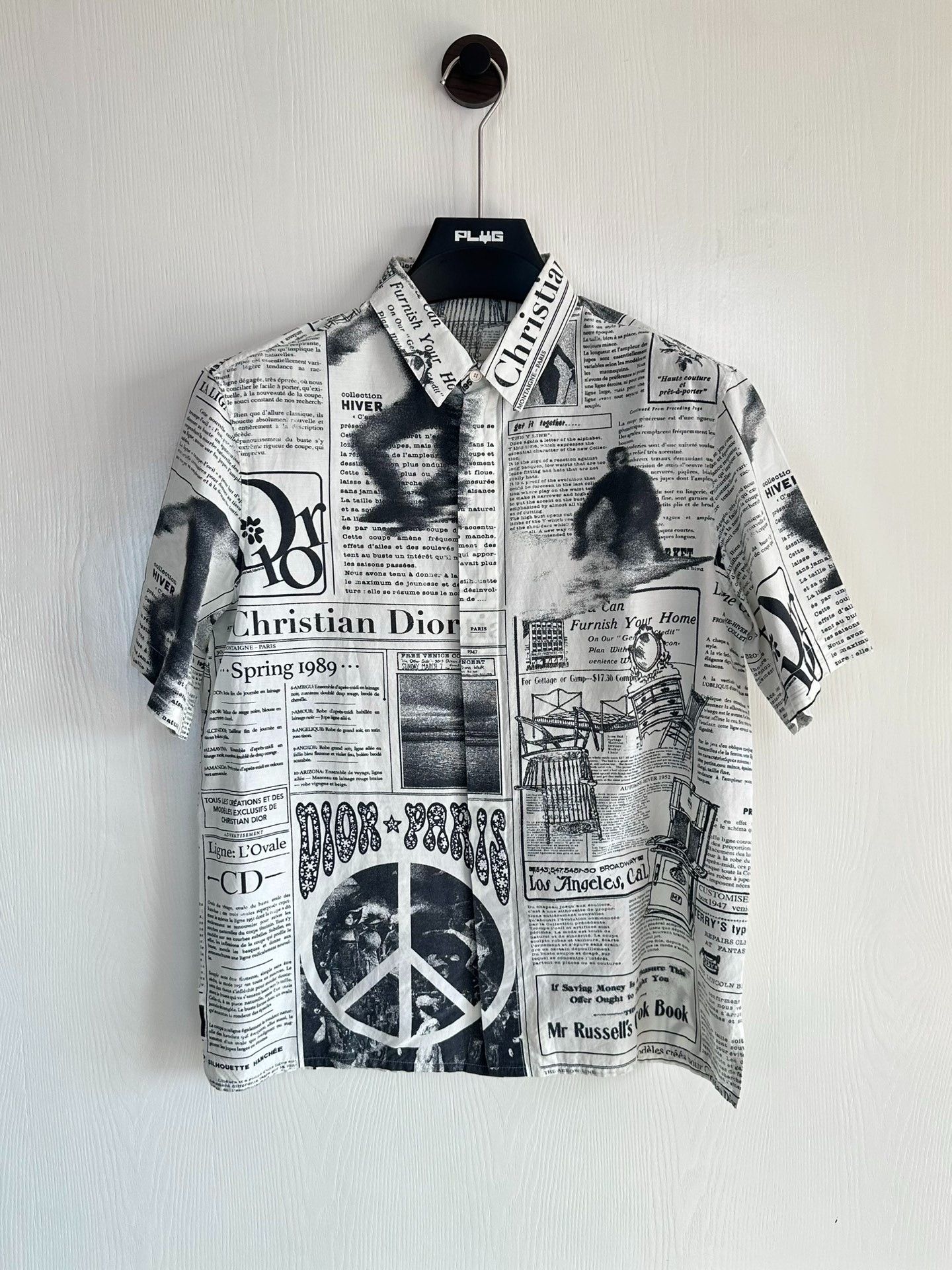 Dior Dior Deconstructed spaper Anti-War Logo Shirt Size US M / EU 48-50 / 2 - 1 Thumbnail