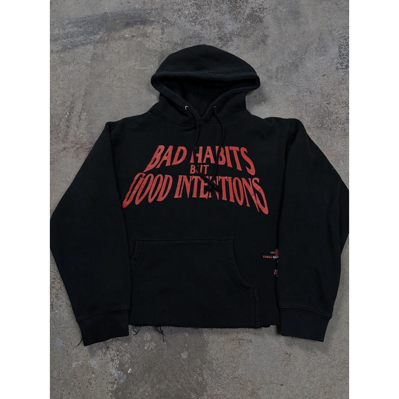 Vlone Bad Habits Good Intentions Hoodie Nav X Vlone Bad Habits But
