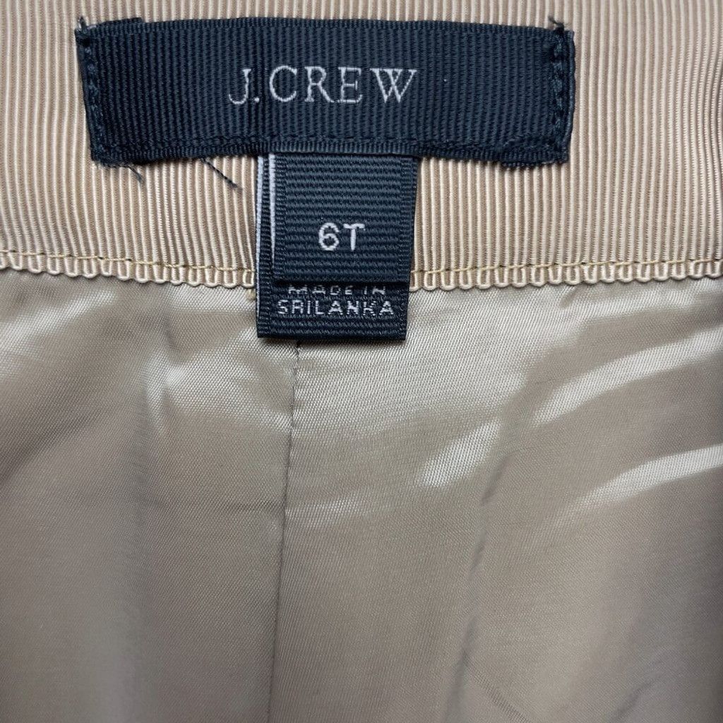 J.Crew J.CREW Office Pencil Skirt Assymetrical Zip Camel Tan sz 6 Size 28" / US 6 / IT 42 - 4 Thumbnail