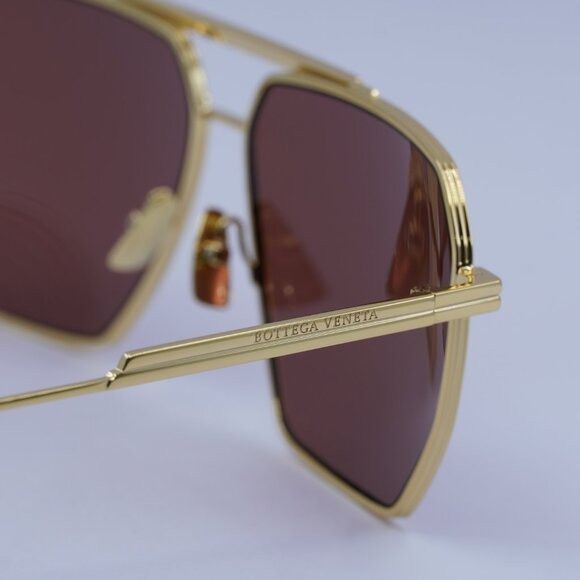 Bottega Veneta 🕶️ New Bottega Veneta BV1012S 005 Sunglasses - Gold Frame Size ONE SIZE - 7 Thumbnail