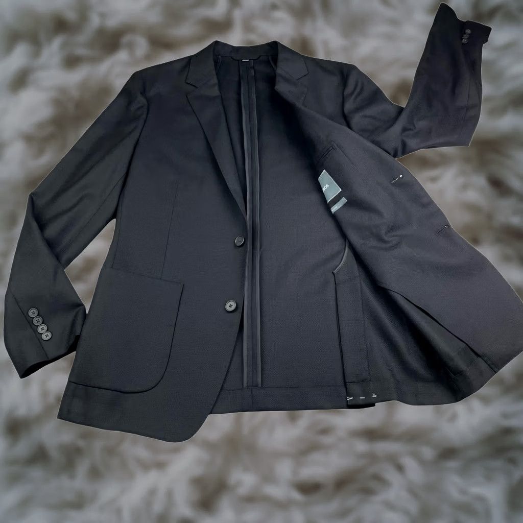 Bonobos VINTAGE? No. Bonobos Blazer Men 40R Slim Wool Black Two-Button Notch Lapel 40R Regular Jacket Coat Business Men’s Two Button Blazer Dam? Size 40R - 1 Thumbnail