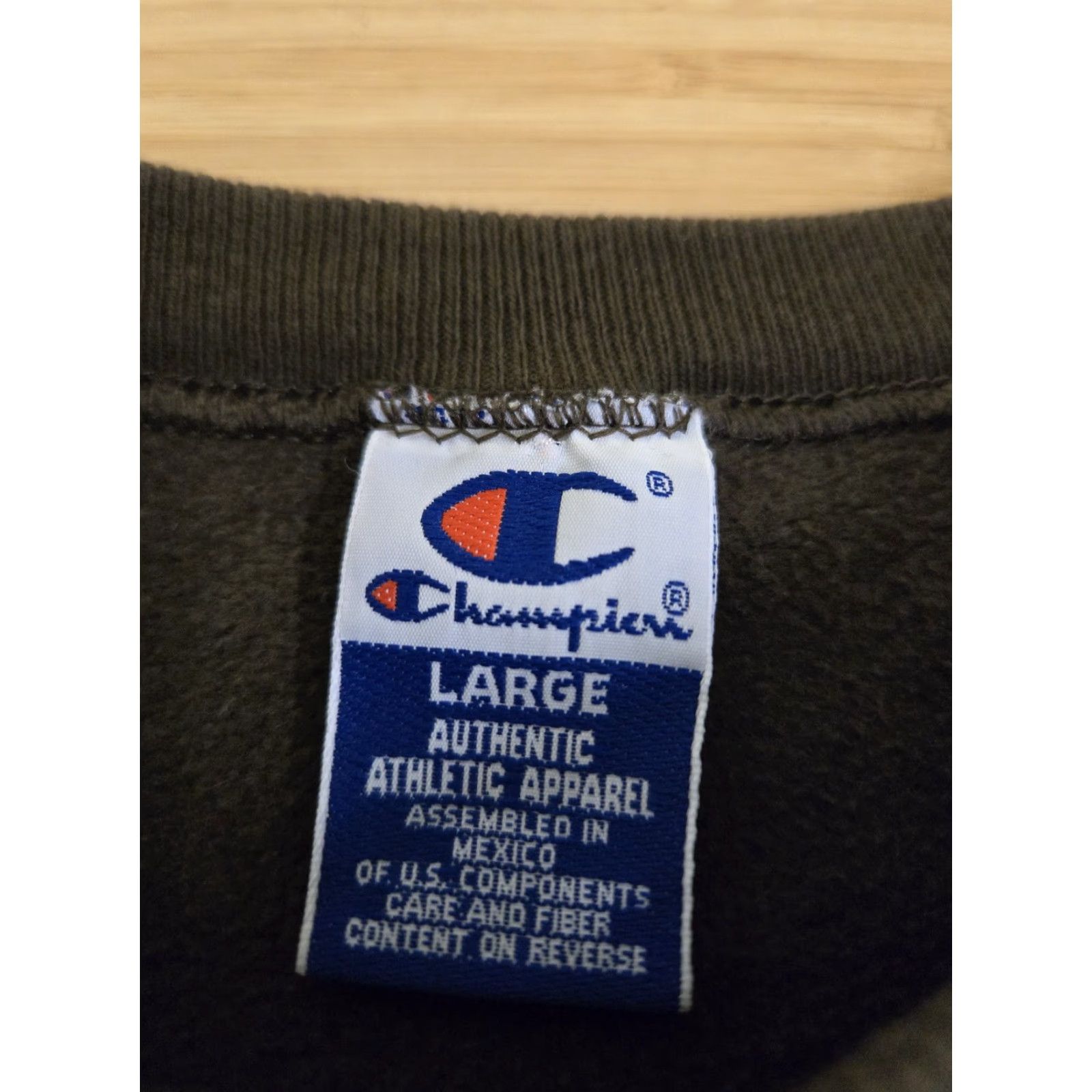 Champion Champion Sweatshirt Mens Large Brown Crewneck Pullover Embroidered Logo Fleece Heavyweight Classic Sports Size US L / EU 52-54 / 3 - 4 Thumbnail
