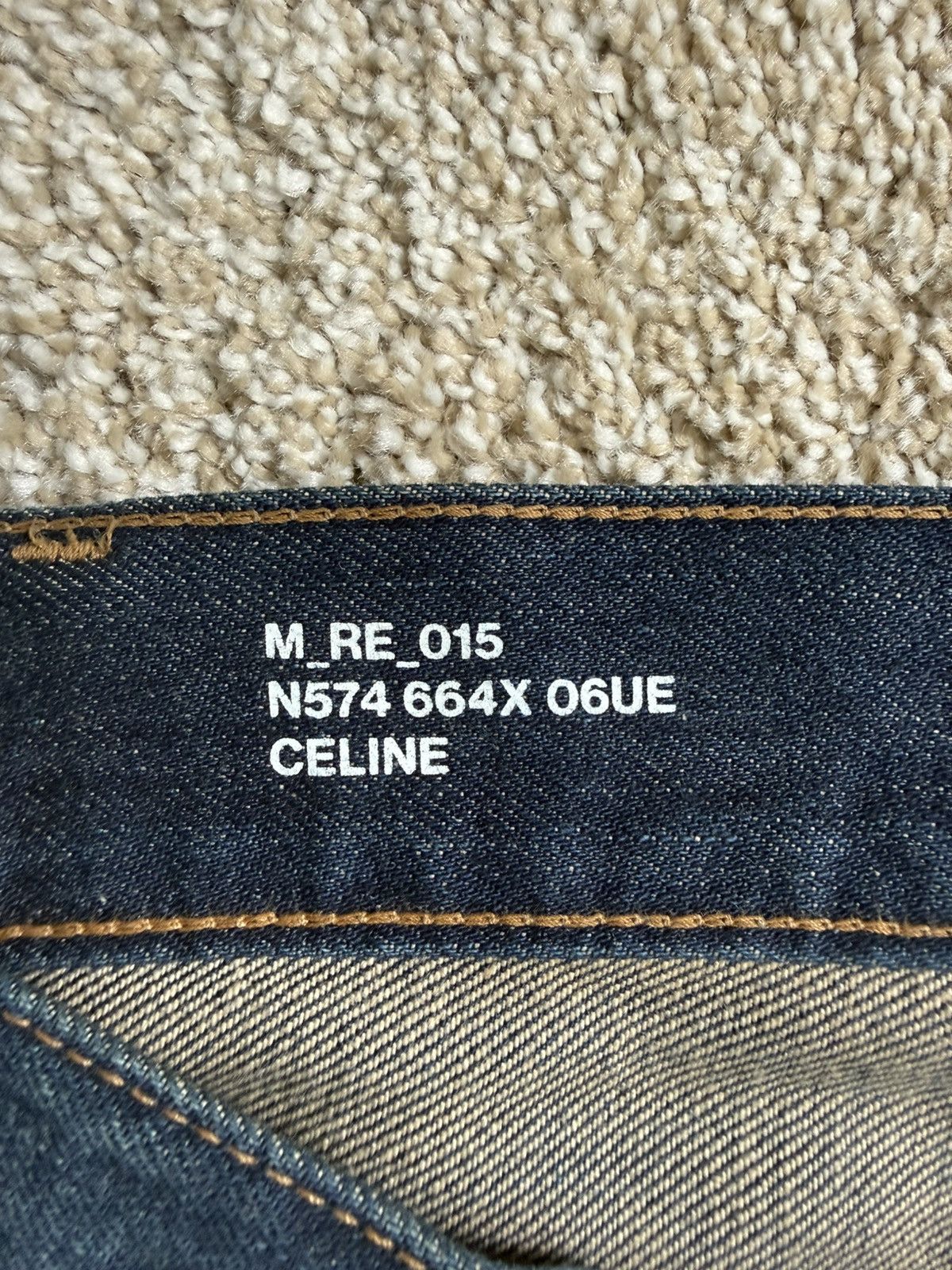 Celine Kurt Blowout Distressed Blue Marble Wash Denim Size US 29 - 9 Thumbnail