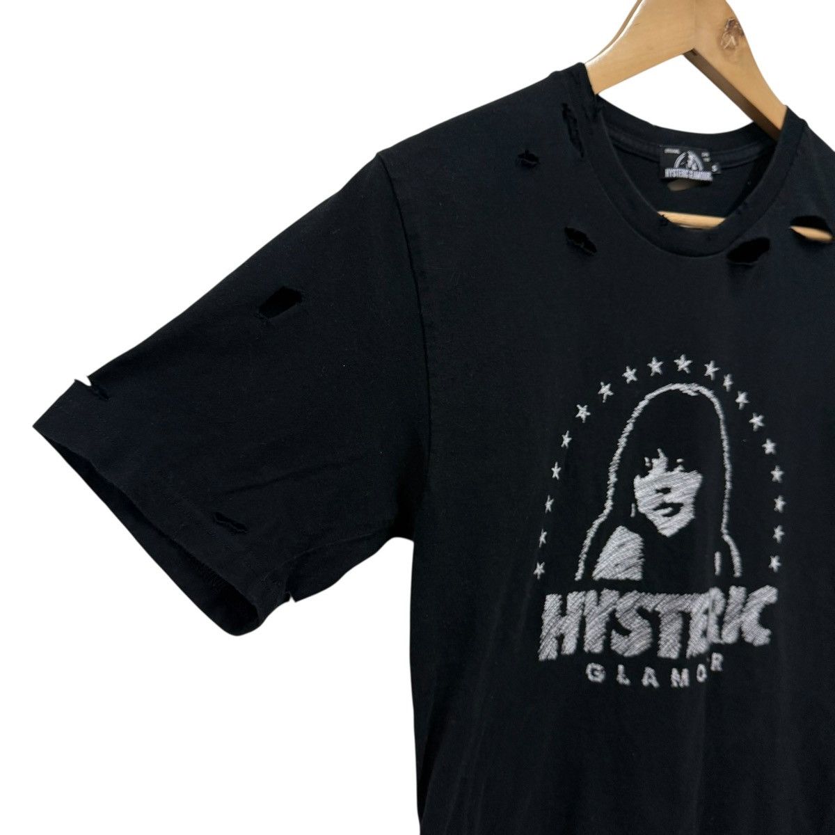 Hysteric Glamour Hysteric Glamour Star Girl Logo Distressed Tshirt Size US S / EU 44-46 / 1 - 5 Thumbnail