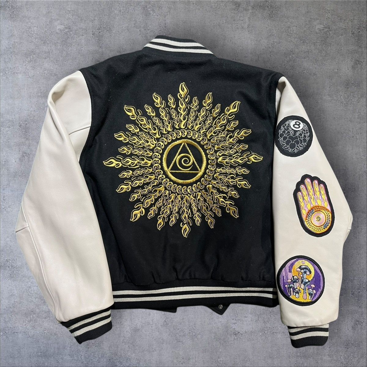 STUSSY X DRIES VAN NOTEN VARSITY JACKET SIZE XL