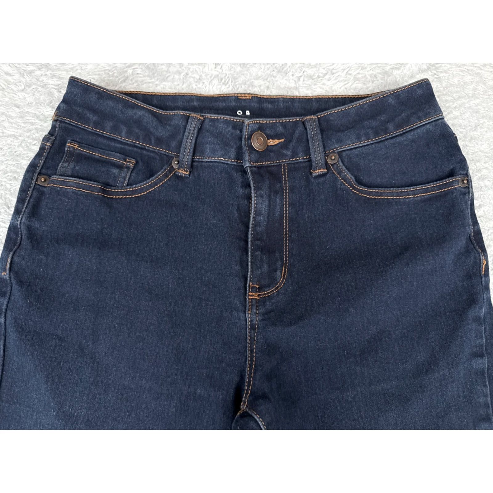 Vintage No Boundaries Jeans Juniors 7 Blue Denim Bootcut Dark Wash 27x30 Cotton Stretch 5-Pocket Womens Regular Size 28" / US 6 / IT 42 - 4 Thumbnail