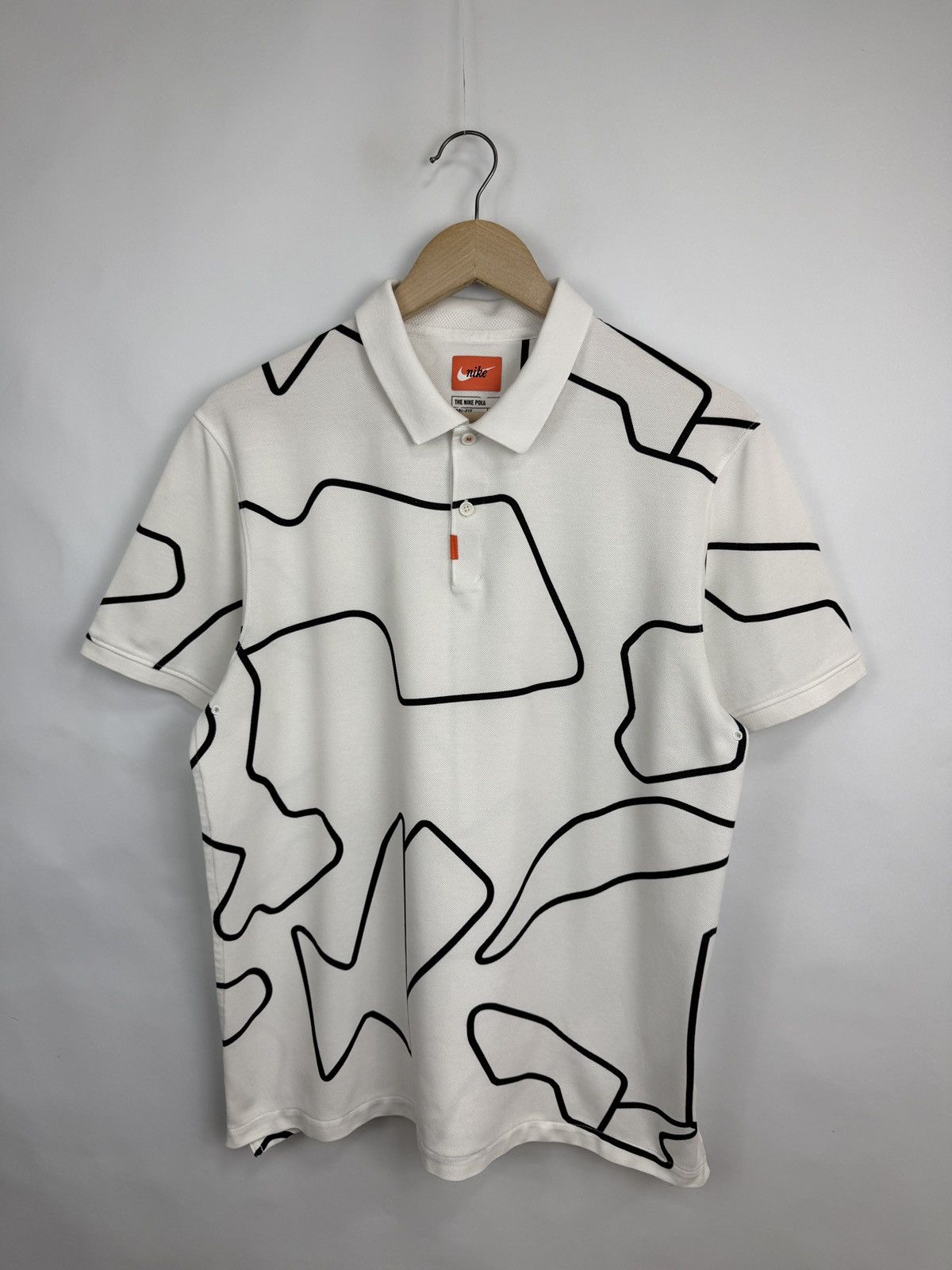 Nike 🇺🇸 🎾 Nike Tennis Abstract Polo T-Shirt Dri-FIT Y2K Rare Size US L / EU 52-54 / 3 - 2 Thumbnail