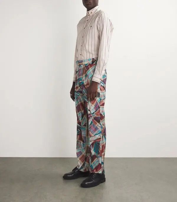 Vivienne Westwood o1srvl11e0326 Striped Logo-embroidered Shirt in Beige Size US M / EU 48-50 / 2 - 2 Thumbnail