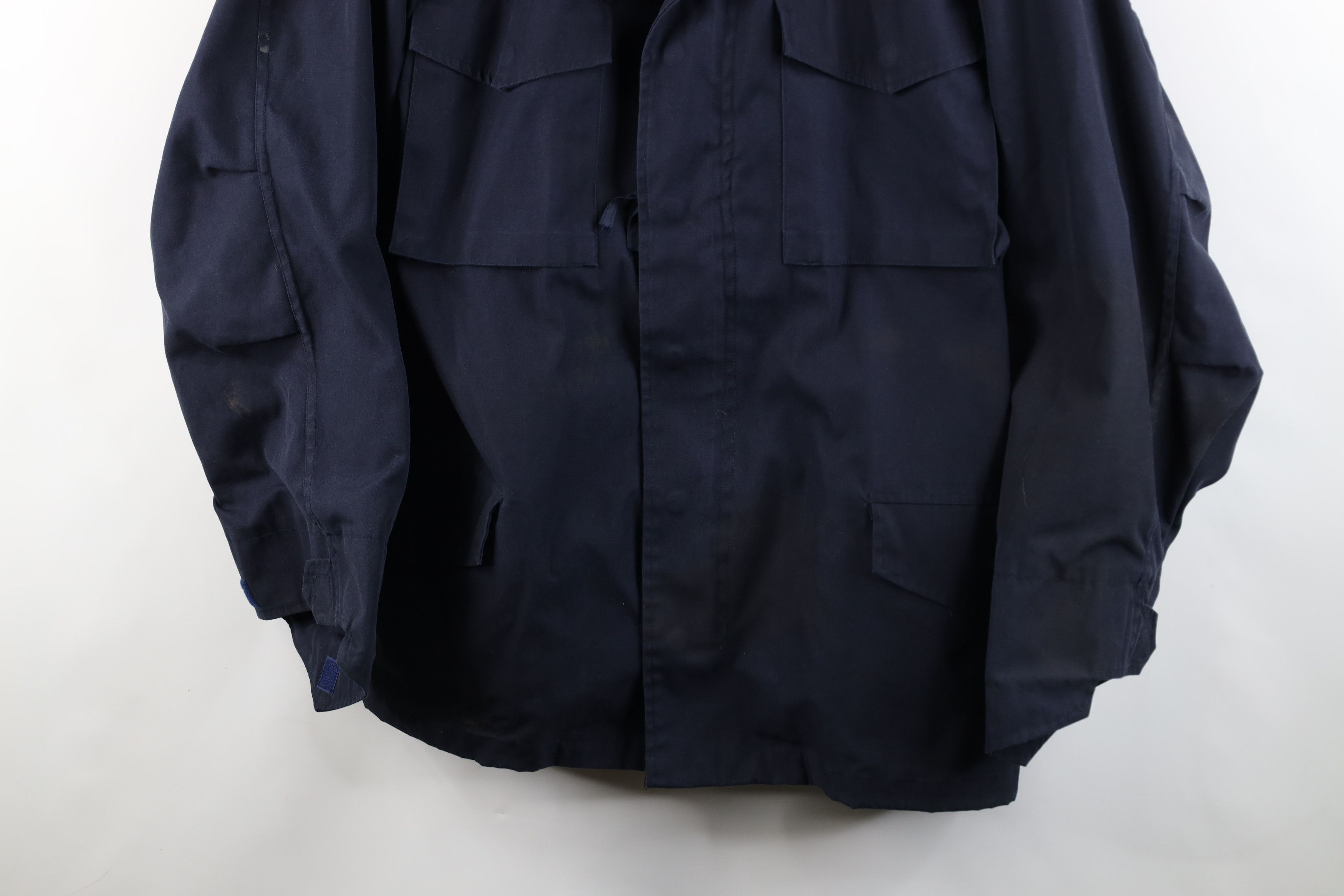 Vintage Vintage 90s German Military Hooded Parka Jacket Coat Blue Size US XL / EU 56 / 4 - 3 Thumbnail