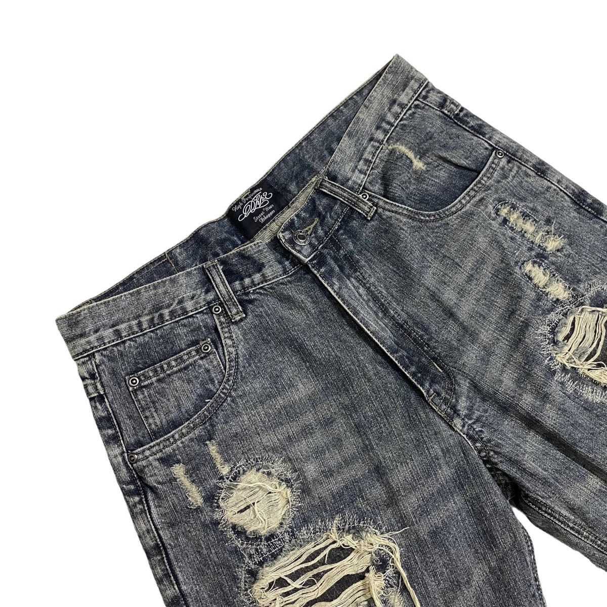 Japanese Brand Dhoper patchwork distressed denim Size US 34 / EU 50 - 3 Thumbnail