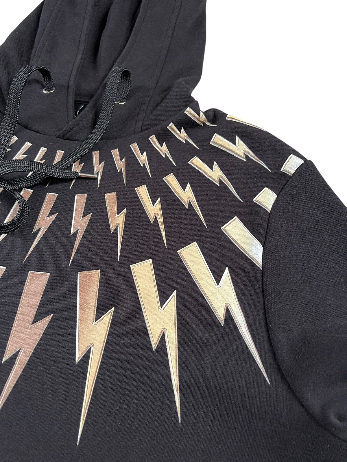Designer × Neil Barrett FW20 Neil Barrett Metallic Bolt Hoodie Size US XL / EU 56 / 4 - 6 Thumbnail