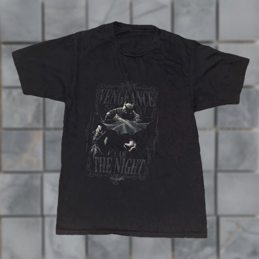 Vintage Batman I Am Vengeance Graphic T-Shirt Black Small DC Comics Dark Knight Mens Shirt Size US S / EU 44-46 / 1 - 1 Thumbnail