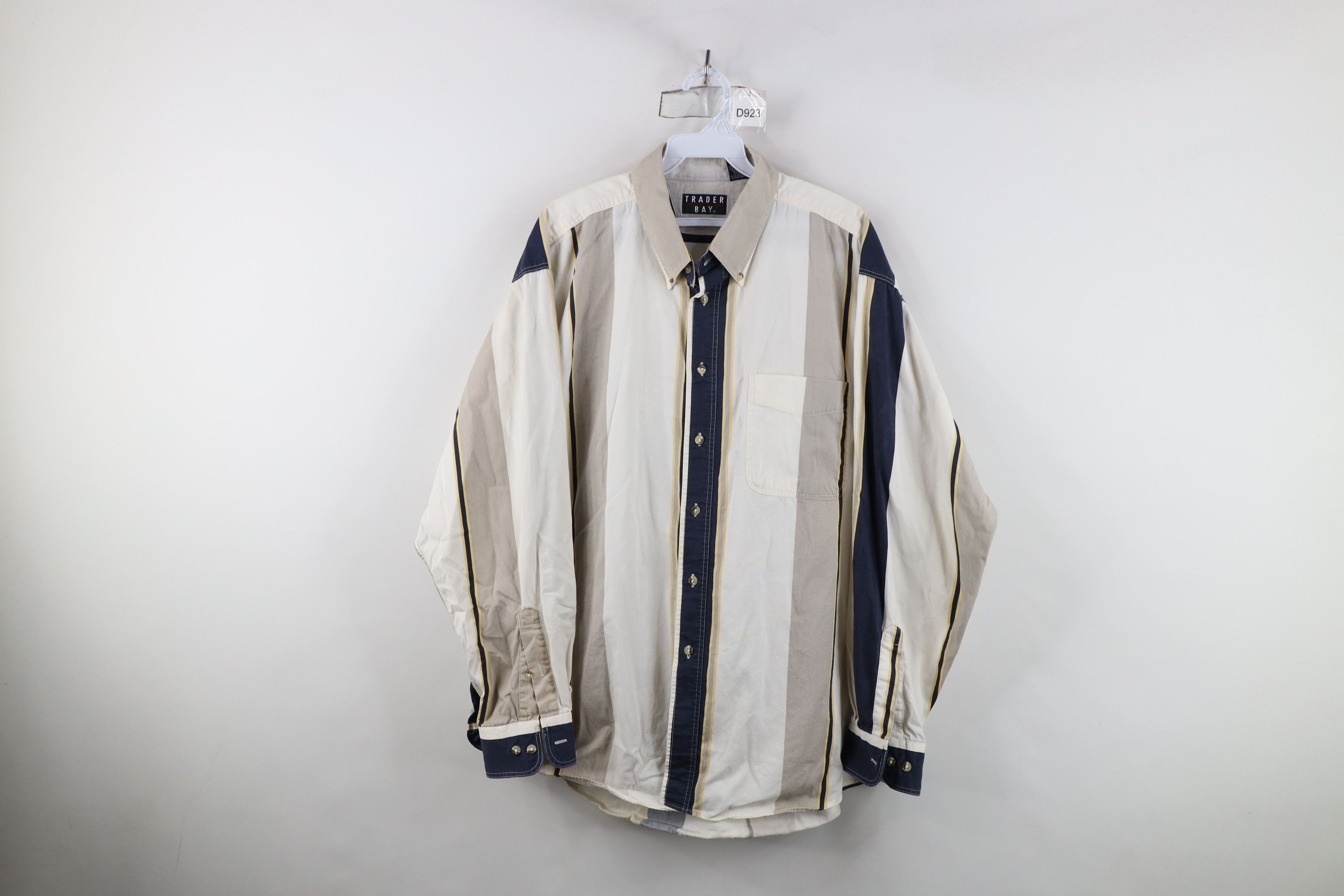 Vintage Vintage 90s Streetwear Block Collared Button Down Shirt Size US XL / EU 56 / 4 - 1 Thumbnail
