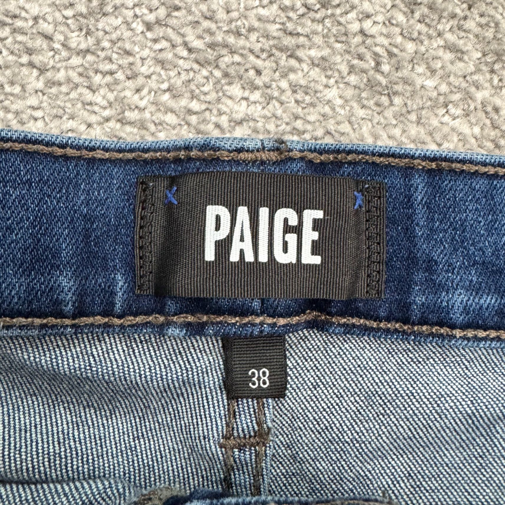 Paige Paige Federal Jeans Straight Leg Denim Womens 38 Blue Cotton Blend Casual Vintage No Size 26" / US 2 / IT 38 - 7 Thumbnail