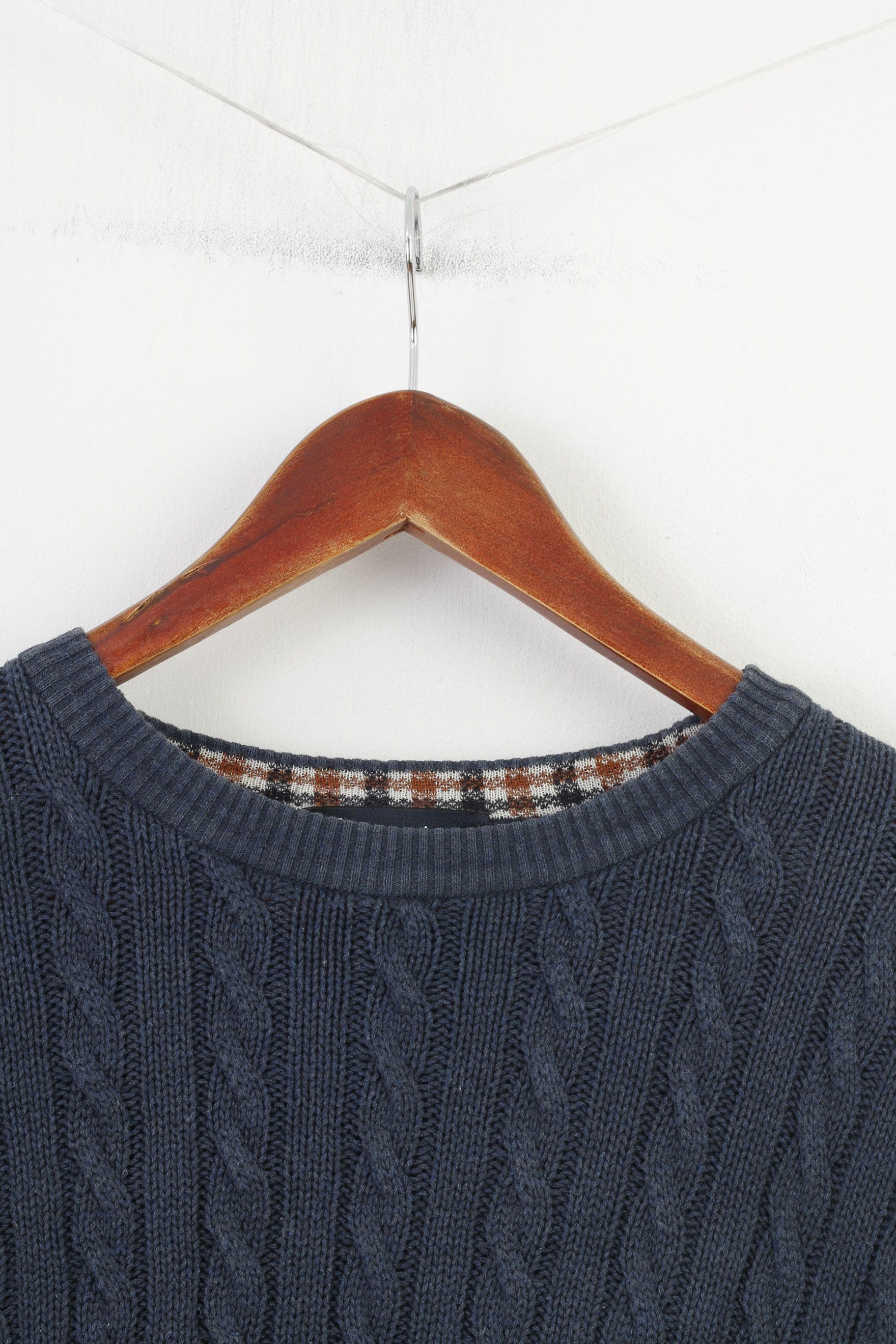 Aquascutum Aquascutum Men XL Jumper Navy Crew Neck Cotton 4106 Size US XL / EU 56 / 4 - 2 Thumbnail