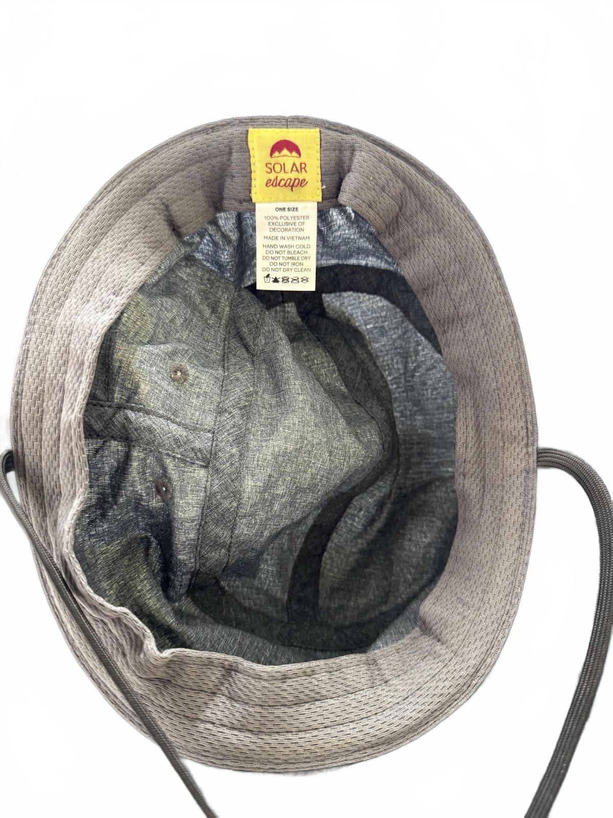 Unknown London Gray Outdoor Wide Brim Hat with Adjustable Chin Strap Size ONE SIZE - 6 Thumbnail