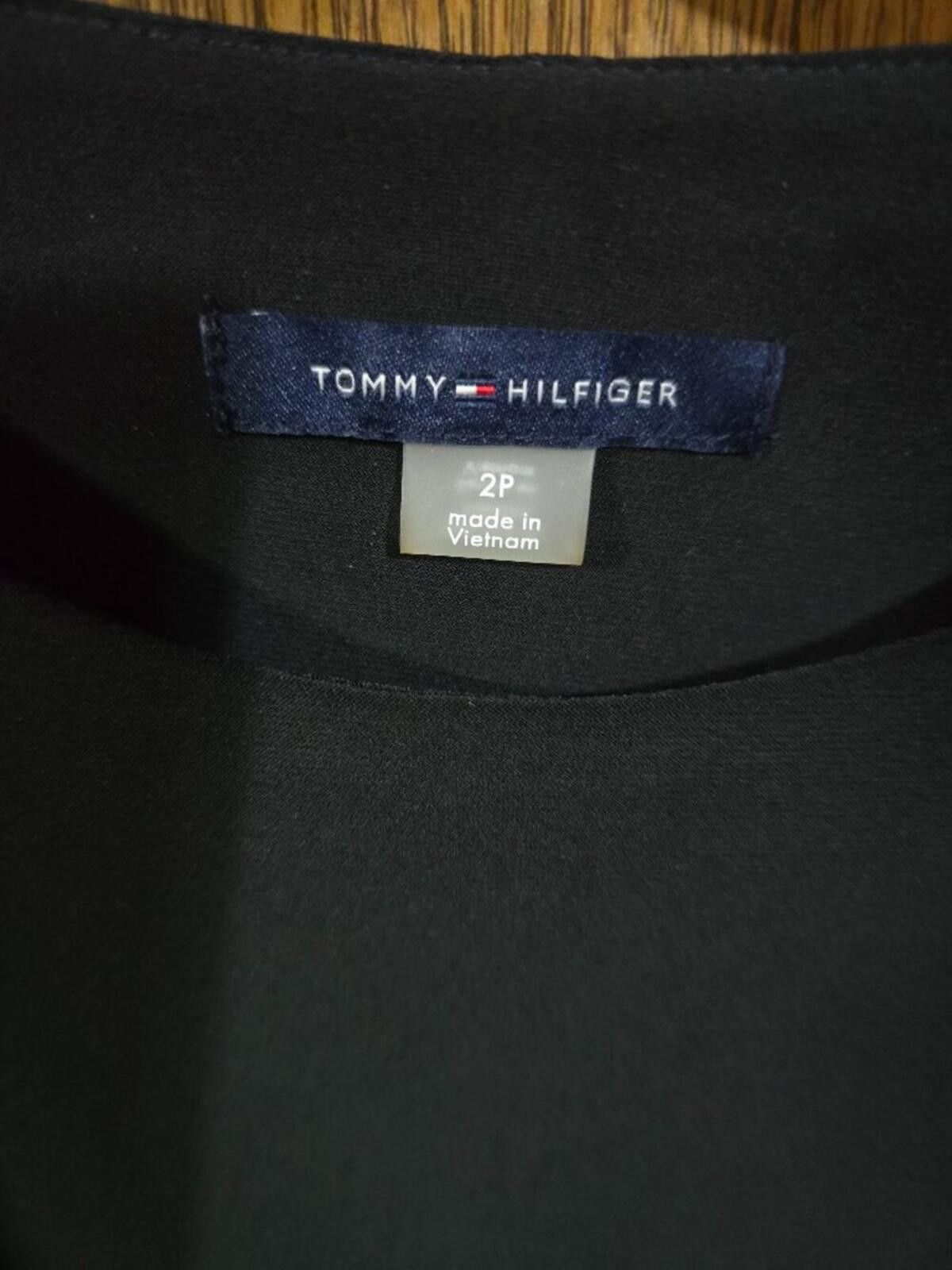 Tommy Hilfiger Tommy Hilfiger Black Jersey/Chiffon Mix Ruffle Hem Dress Size XS / US 0-2 / IT 36-38 - 4 Thumbnail