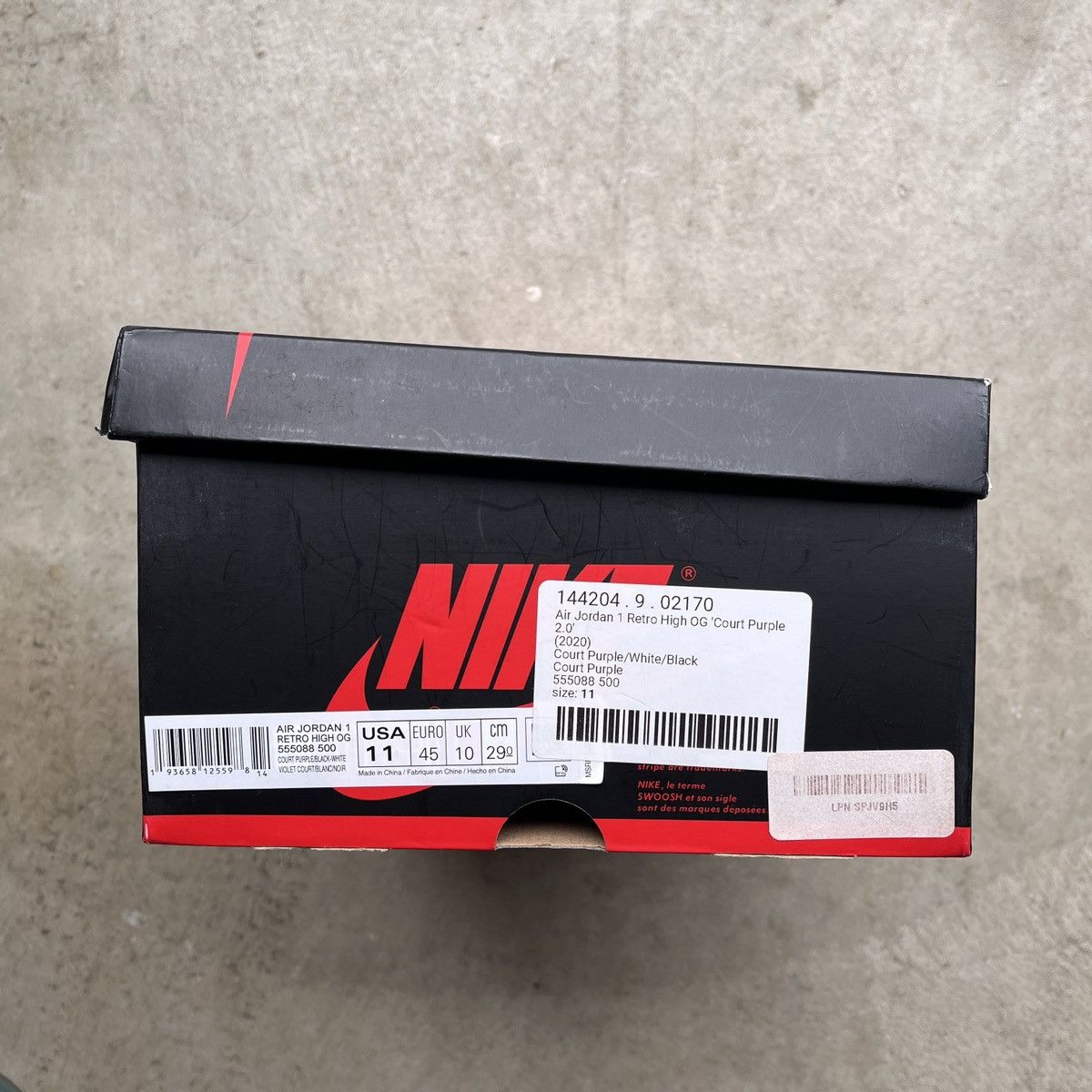 Jordan Brand Jordan 1 Retro OG High Court Purple 2.0 Size US 11 / EU 44 - 8 Thumbnail