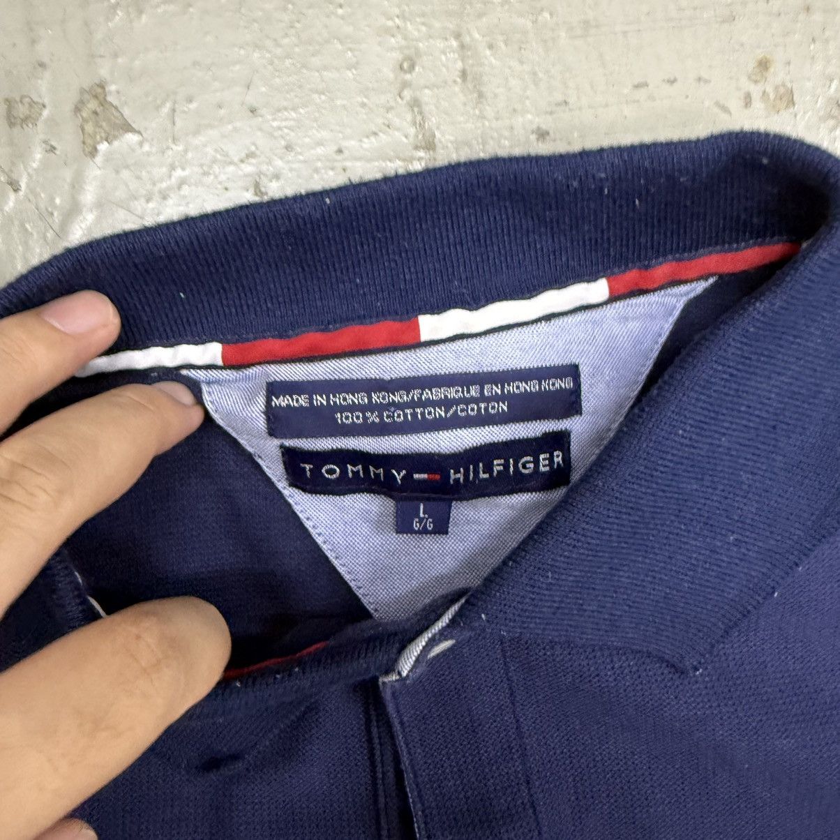 Tommy Hilfiger × Vintage Tommy Hilfiger Big Flag Polos Size US L / EU 52-54 / 3 - 4 Thumbnail