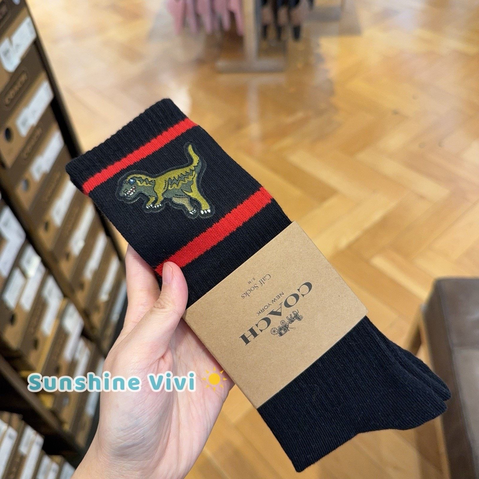 Coach NWT Coach Rexy Calf Socks black Choose s/m CAZ36 Size ONE SIZE - 1 Thumbnail
