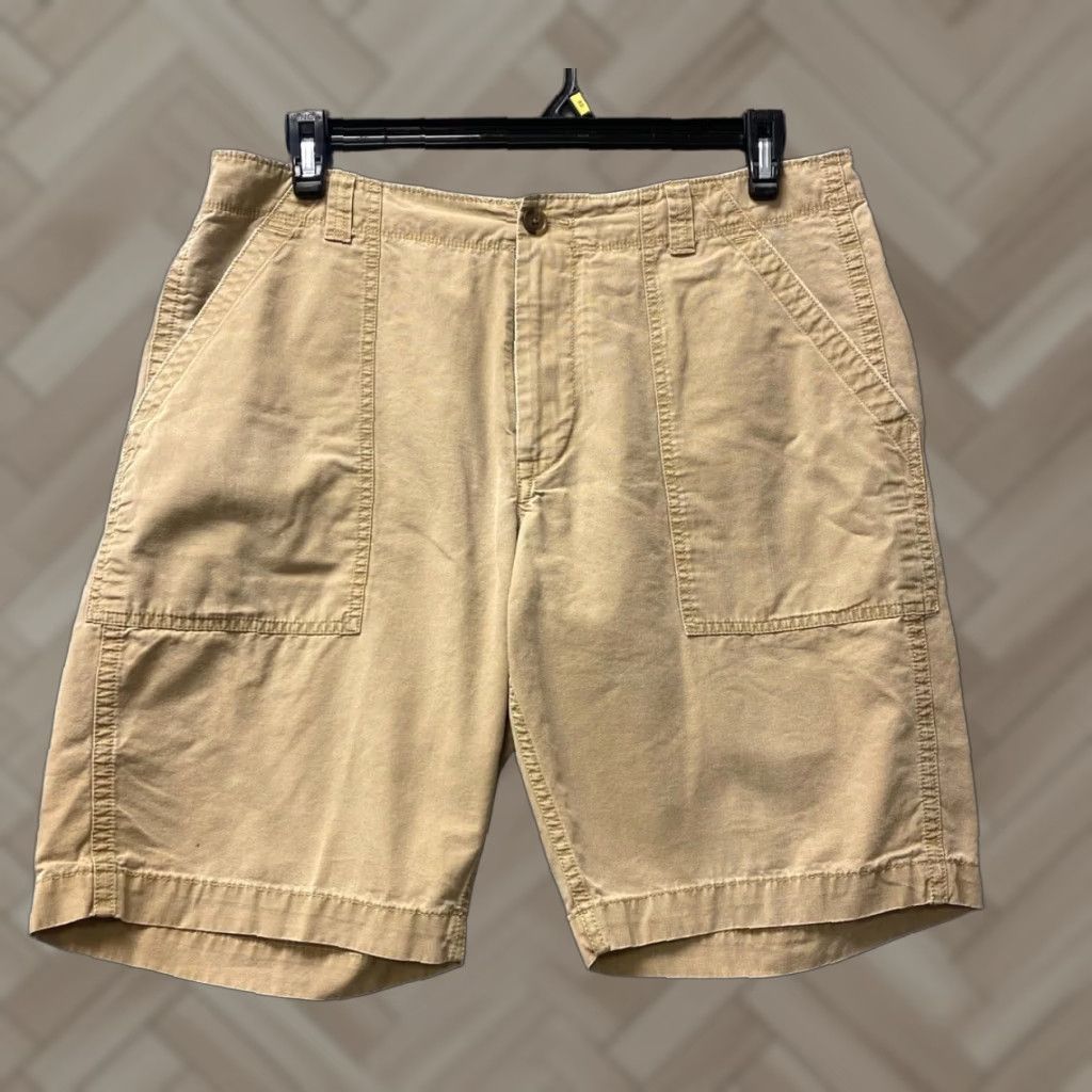 J.Crew J.Crew Men's 10.5" Cotton Chino Shorts Size 35 Beige Casual Travel Classic Flat Front Size US 35 - 1 Thumbnail