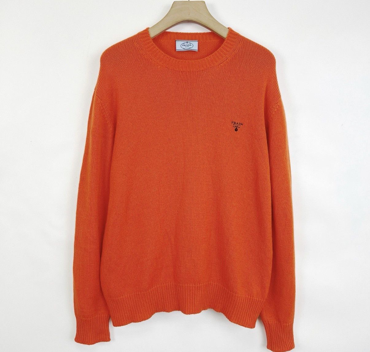 Prada Orange Knit Crew Neck Sweater - XS Size US XS / EU 42 / 0 - 1 Thumbnail
