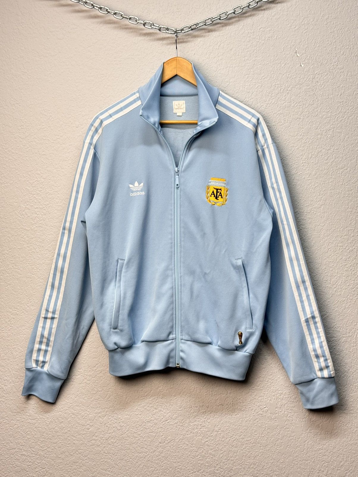 Adidas Vintage Argentina World Cup Football Jacket Soccer 2006 Size US L / EU 52-54 / 3 - 1 Thumbnail