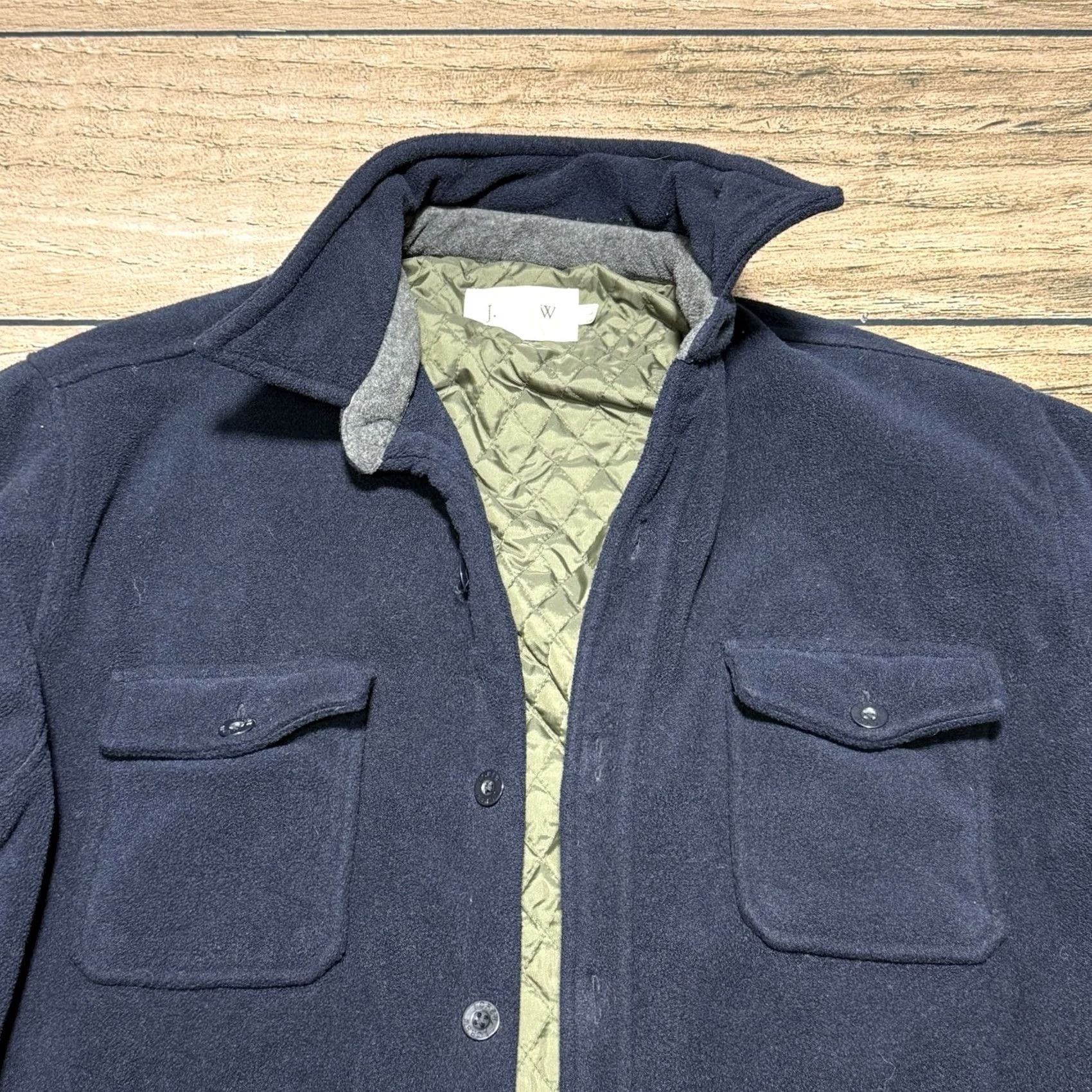 J.Crew J. Crew Jacket Mens Large Blue Quilted Fleece Lined Button Pockets Outdoor Coat Size US L / EU 52-54 / 3 - 2 Thumbnail
