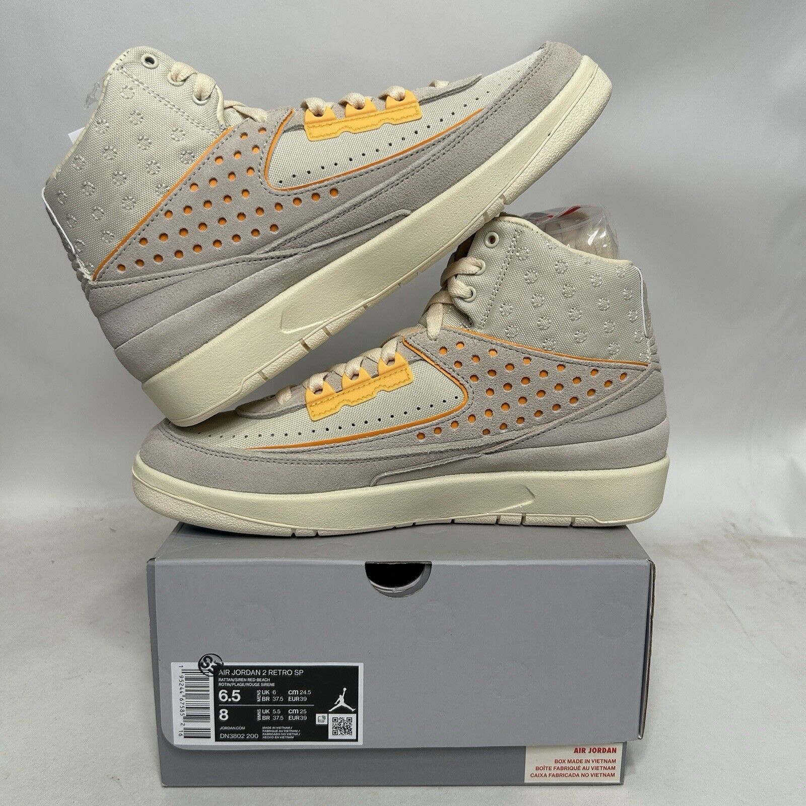 Jordan Brand Nike Air Jordan 2 Retro SP X Union LA “Rattan” 2024 Size US 8 / IT 38 - 3 Thumbnail