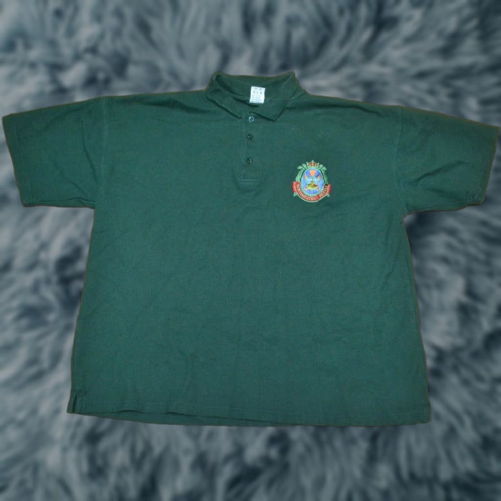 Vintage VINTAGE Enigma Polo Shirt XL Green Men Short Sleeve 100% Cotton Prague Bars Rugby Style Size US XL / EU 56 / 4 - 1 Thumbnail