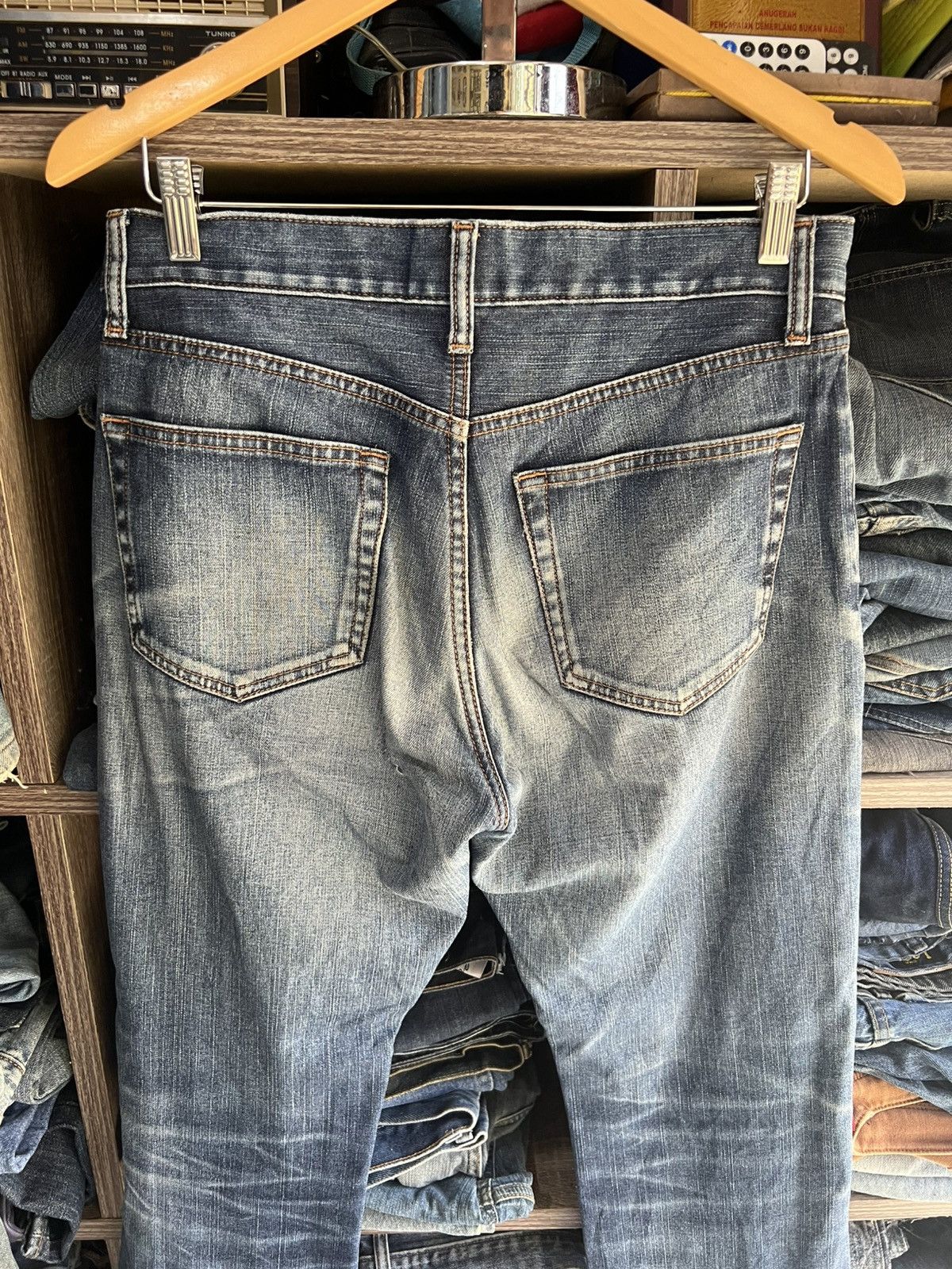 Japanese Brand 🔥Uniqlo UJ Flare Distressed Denim Size US 32 / EU 48 - 12 Thumbnail