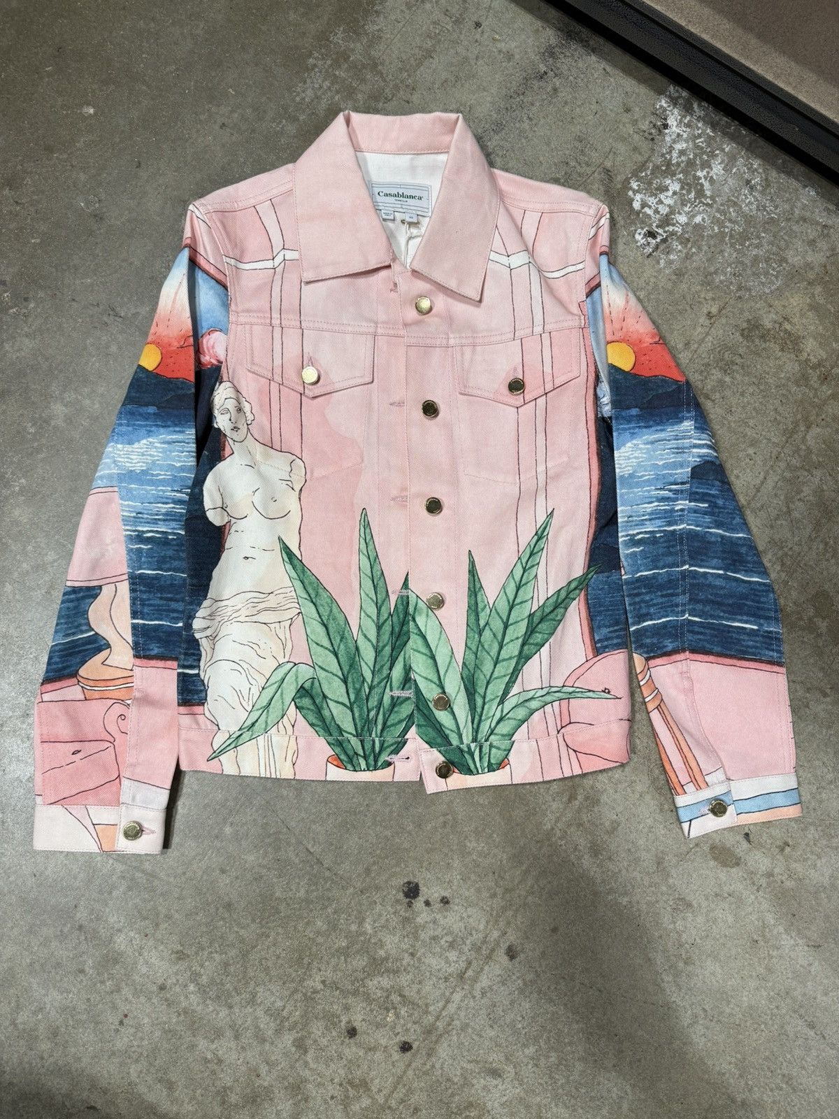 Casablanca Denim Chambre 602 Jacket 'Pink' Casablanca