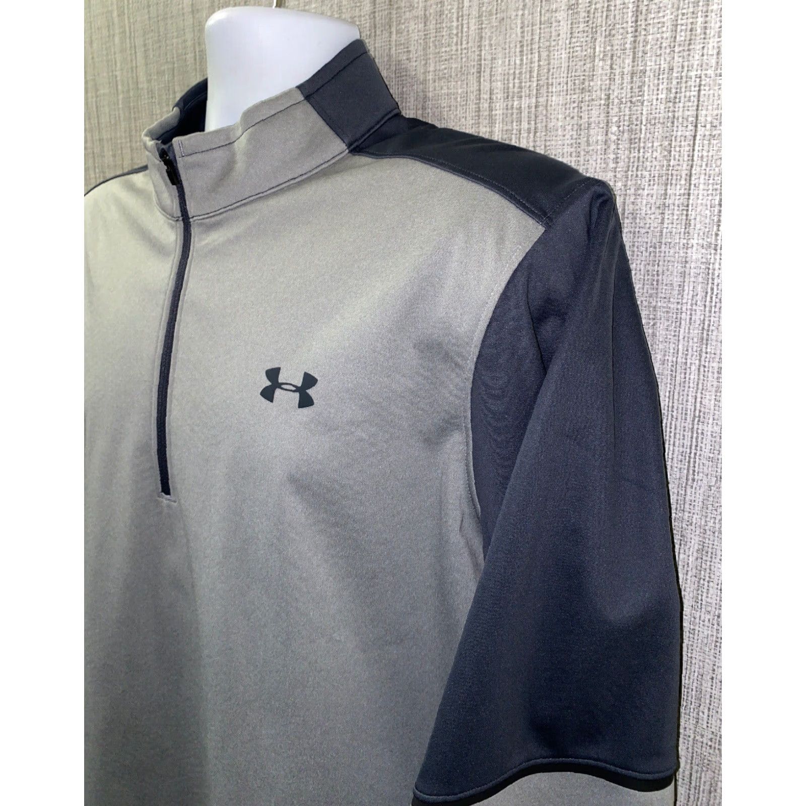 Under Armour Under Armour Mens Gray 1/2 Zip Pullover Jacket Size L Size US L / EU 52-54 / 3 - 2 Thumbnail
