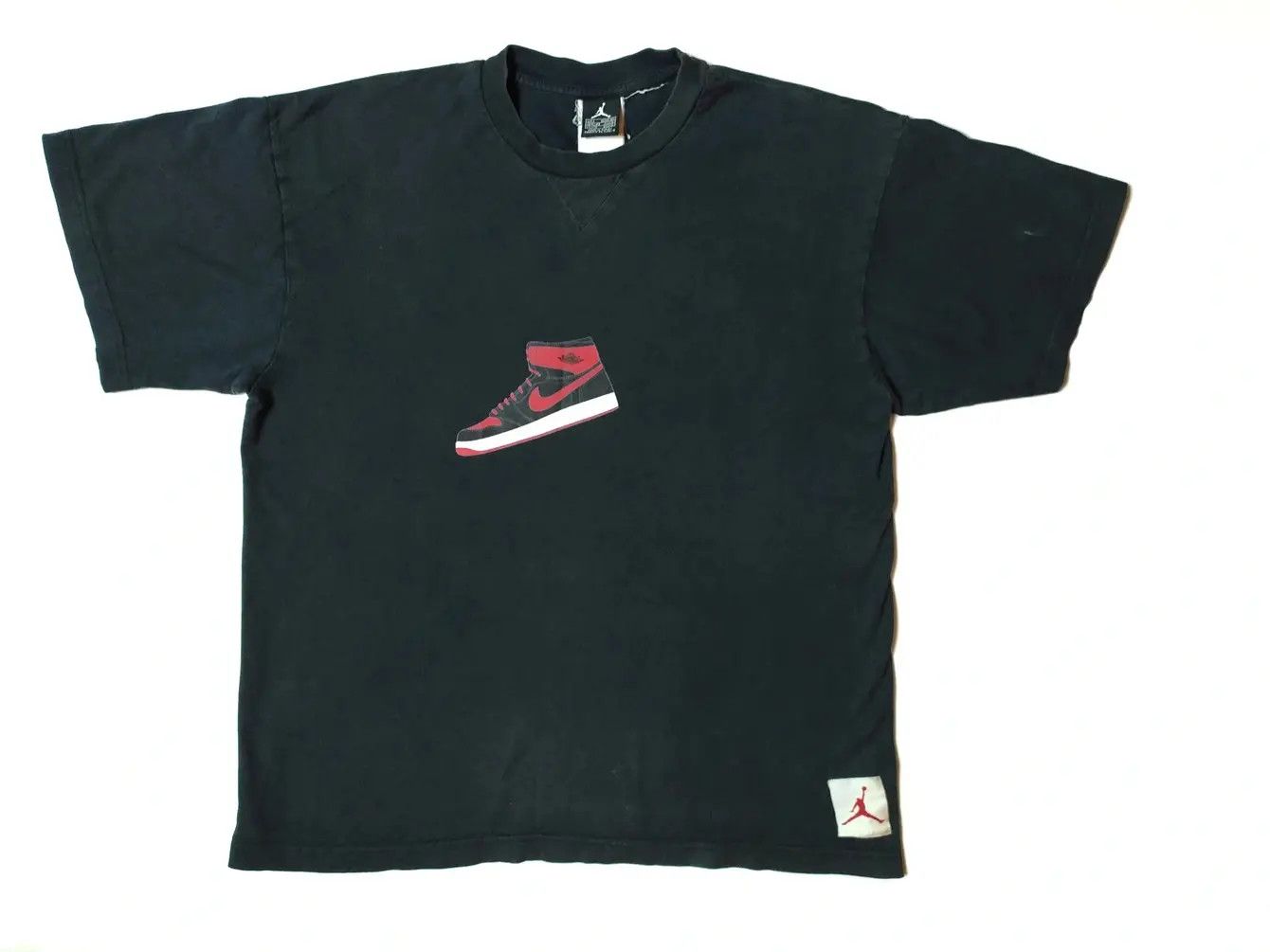 Jordan Brand × Nike × Vintage Nike Jordan Flight High Top T shirt Size US L / EU 52-54 / 3 - 3 Thumbnail