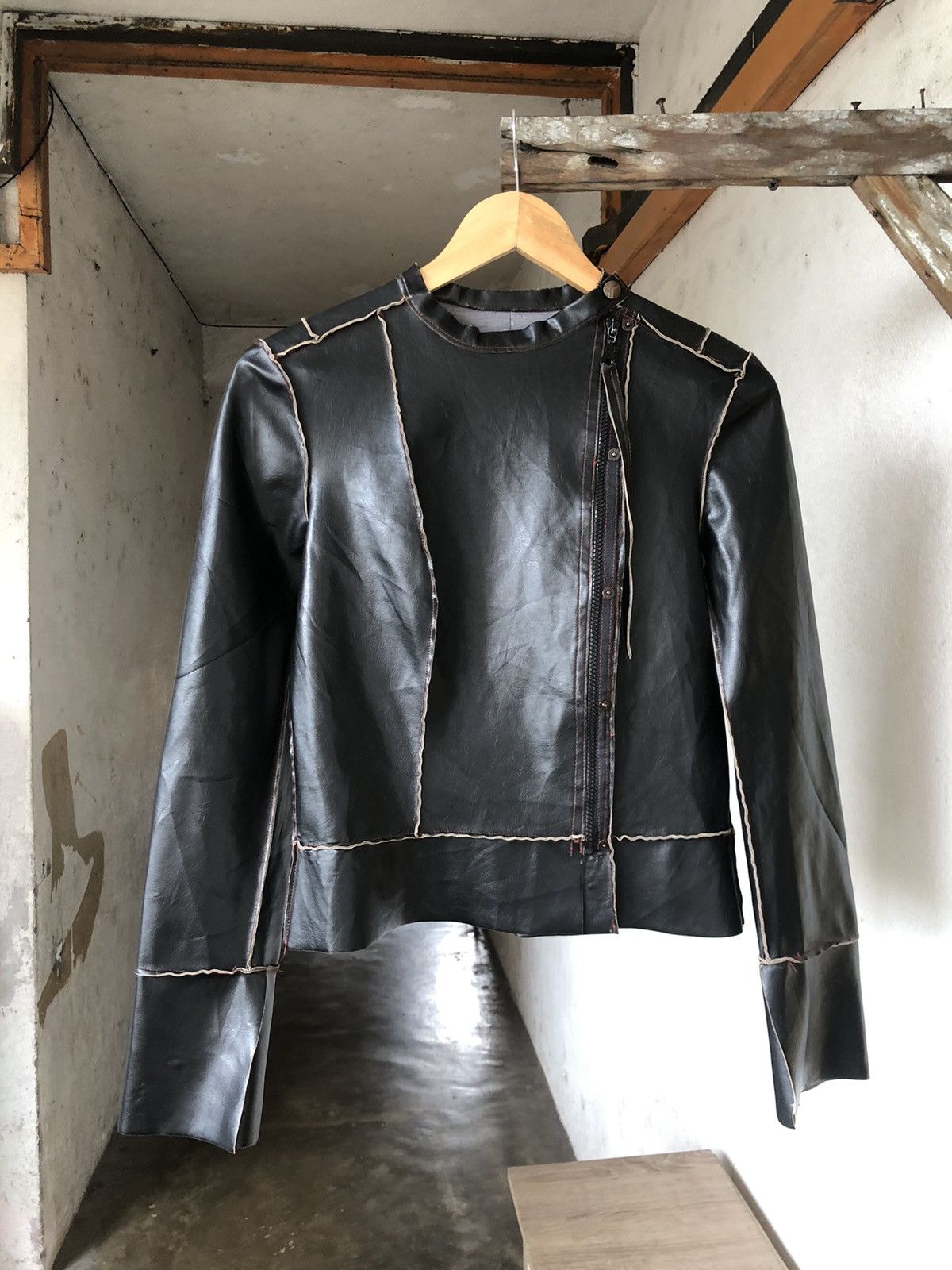 Japanese Brand Rare❗️Wooxoom Bondage Punk Pvc Jacket If Six Was Nine Size M / US 6-8 / IT 42-44 - 3 Thumbnail