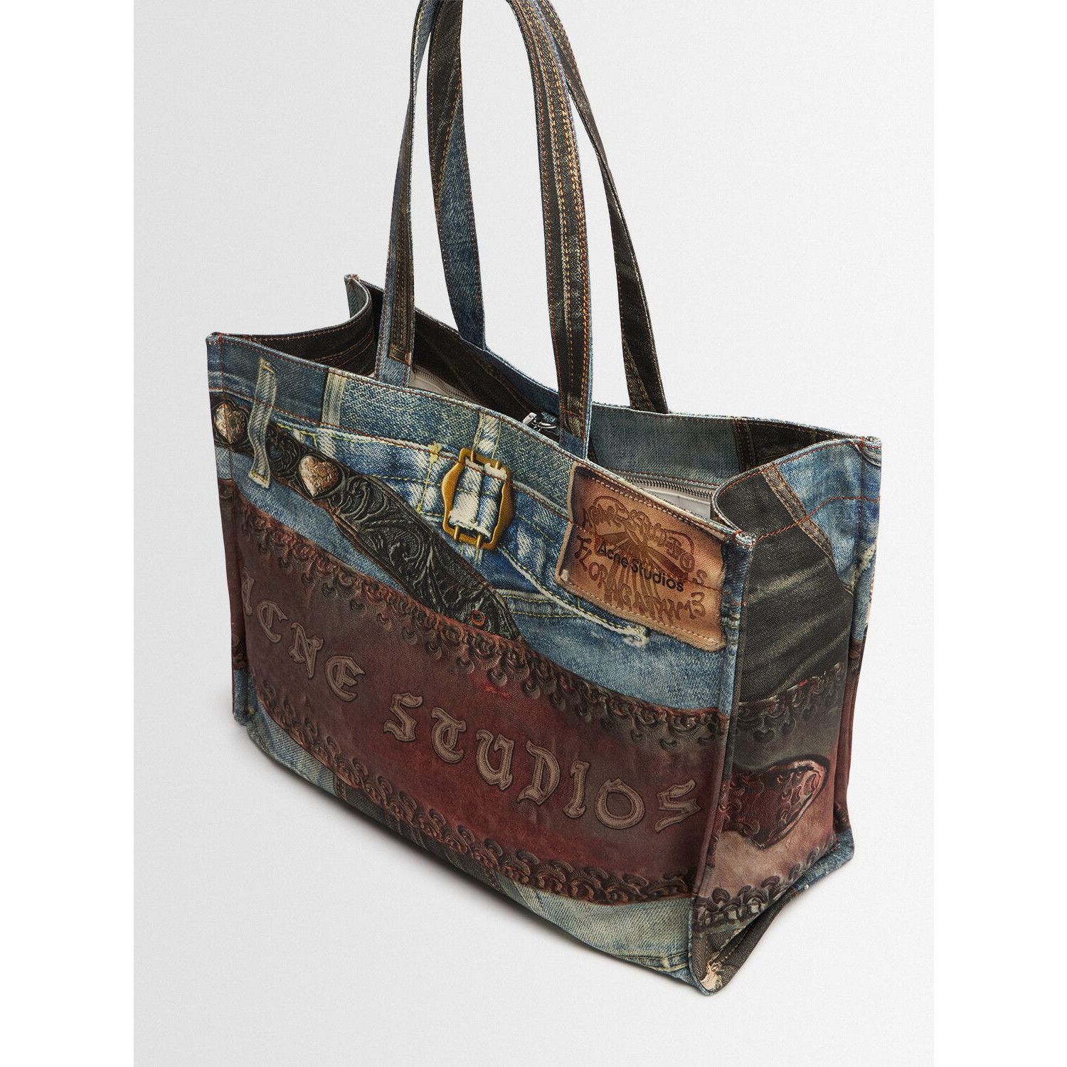 Acne Studios ACNE STUDIOS Blue/Black Denim Tote Bag New & Authentic Size ONE SIZE - 3 Thumbnail