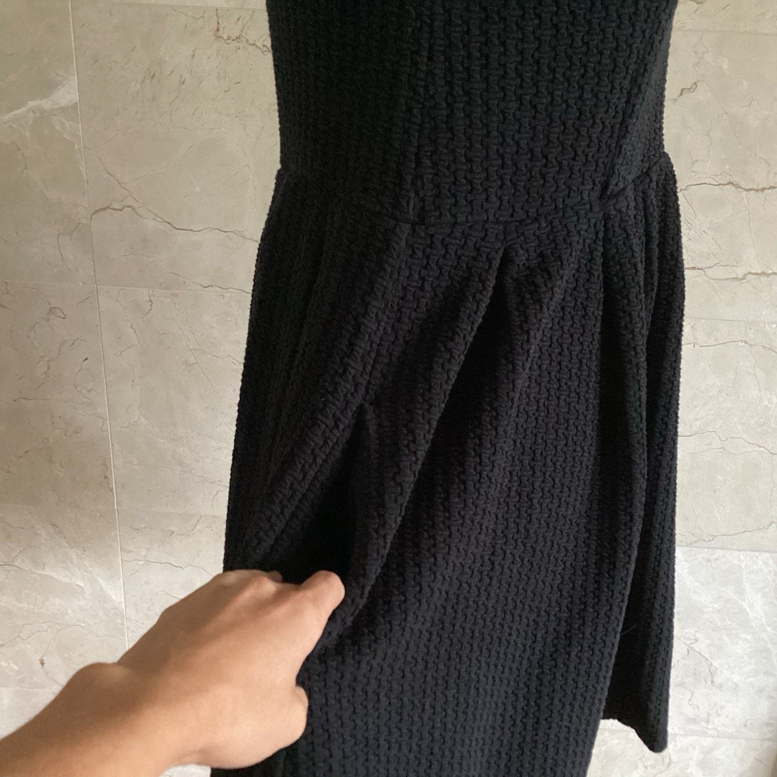 Ganni GANNI Pinnacle Mini Dress Medium Black Sleeveless Twee Size M / US 6-8 / IT 42-44 - 5 Thumbnail
