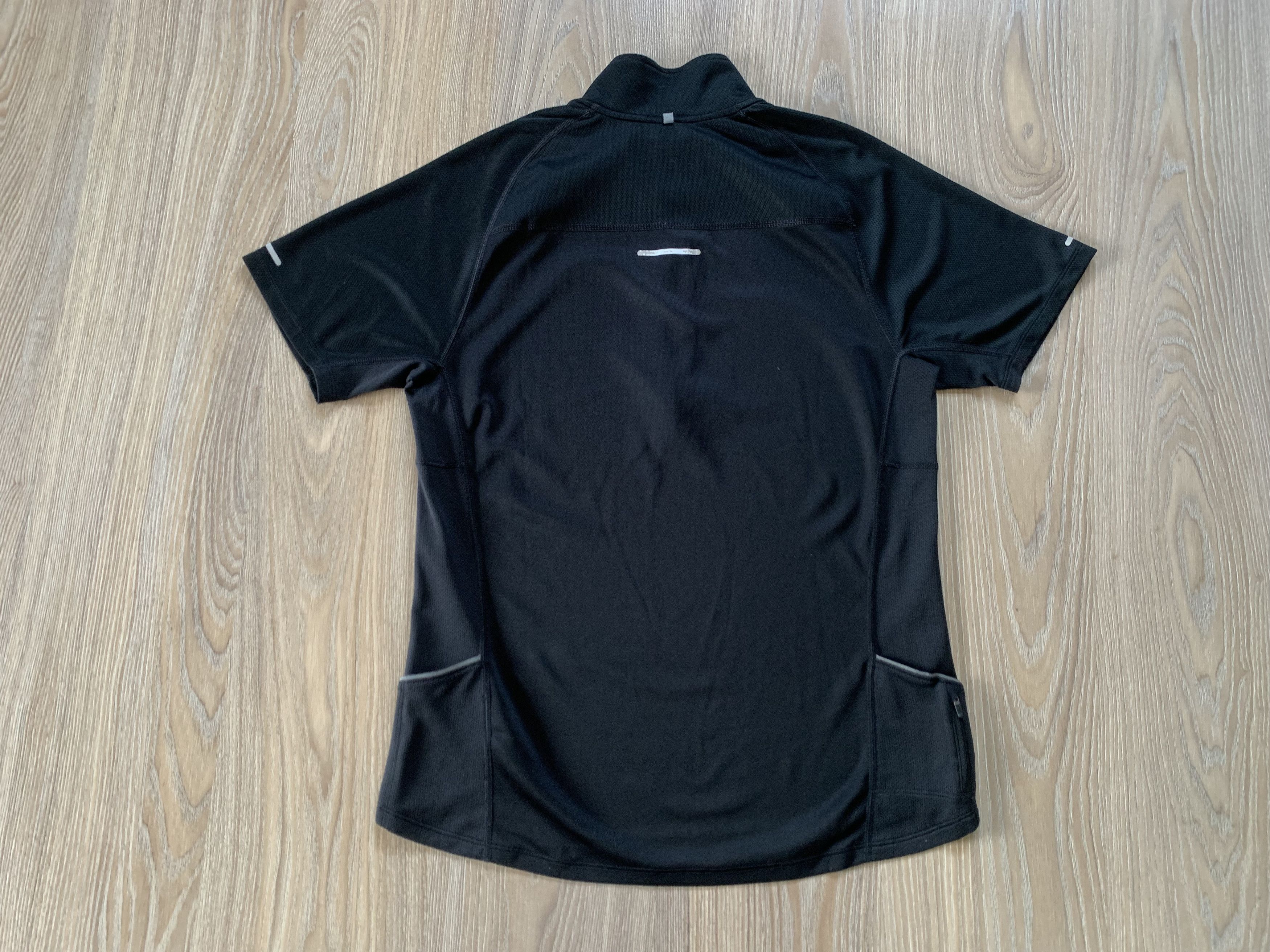 Nike Nike Running Black Pocket Reflective 1/4 Zip T Shirt Size US L / EU 52-54 / 3 - 3 Thumbnail