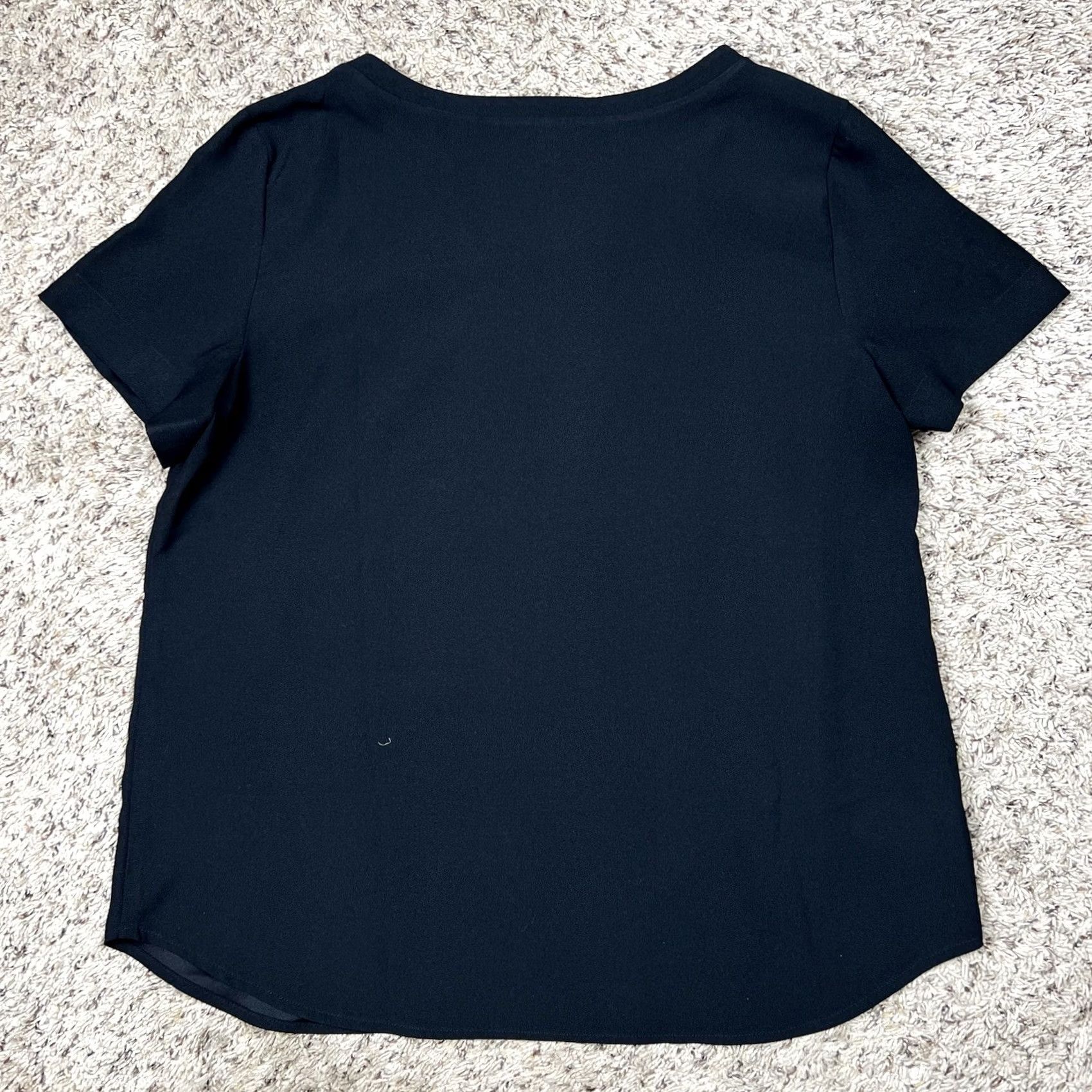Ann Taylor Ann Taylor Blouse Womens Large Black Lightweight Shirt Casual Business Size L / US 10 / IT 46 - 3 Thumbnail