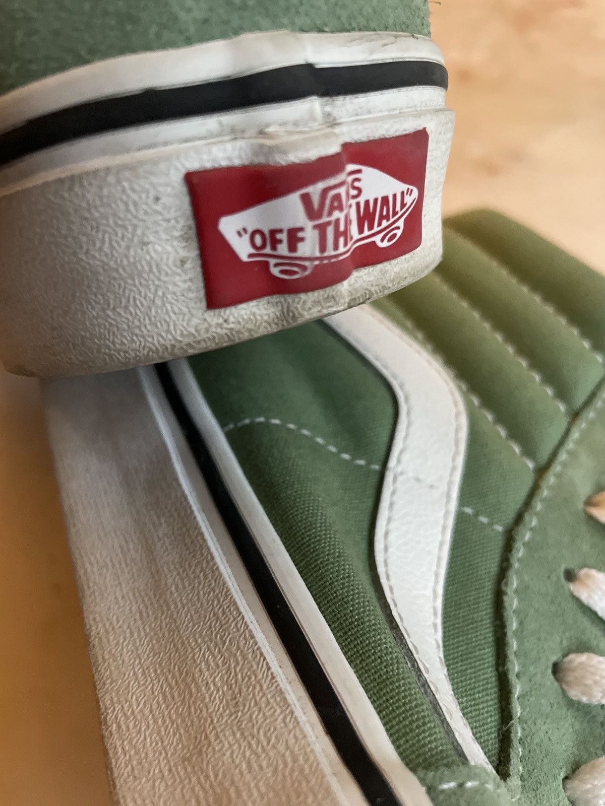 Vans Women's VANS Green Sk8 Hi Canvas & Suede Sneaker Size US 9.5 / IT 39.5 - 8 Thumbnail