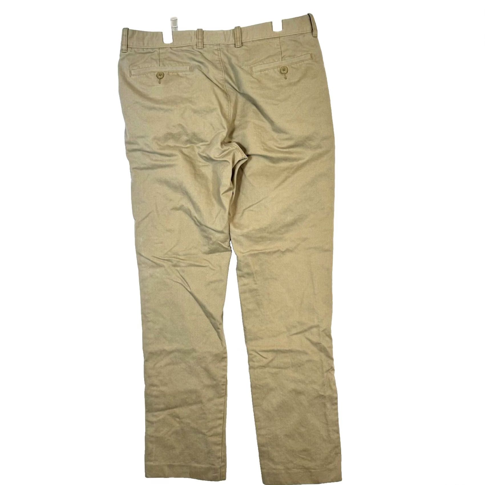 J.Crew J.Crew Essential Chino Pants 33W Khaki Cotton Mid Rise Straight Leg Womens Size 24" / US 00 / IT 34 - 2 Thumbnail